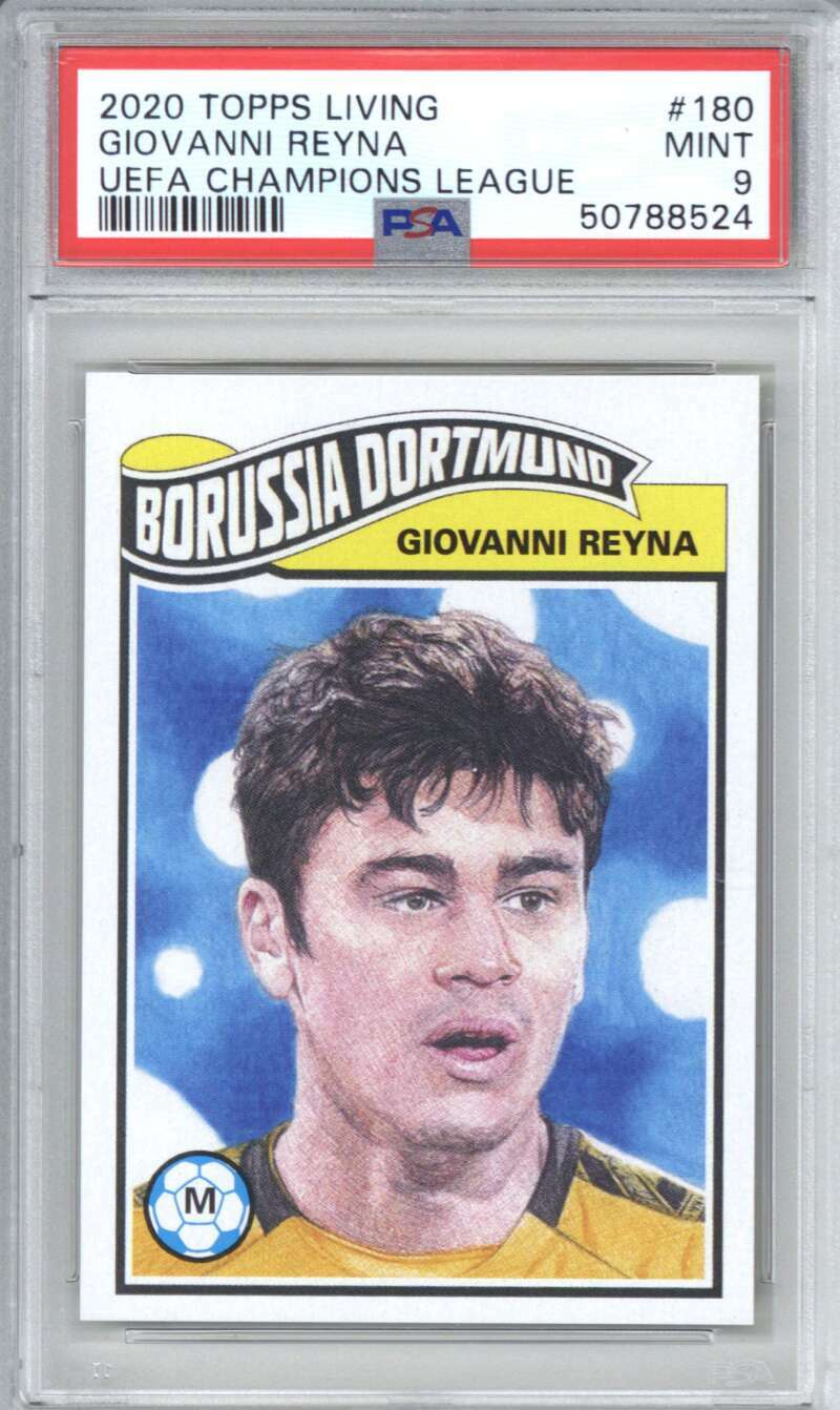 2020 Topps Living 180 Giovanni Reyna UEFA Champions League PSA 9