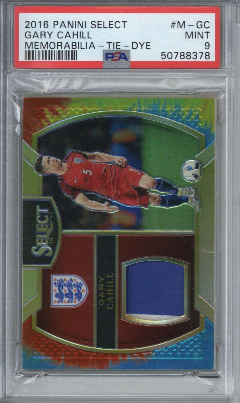2016 Panini Select M-GC Gary Cahill Memorabilia Tie-Dye PSA 9
