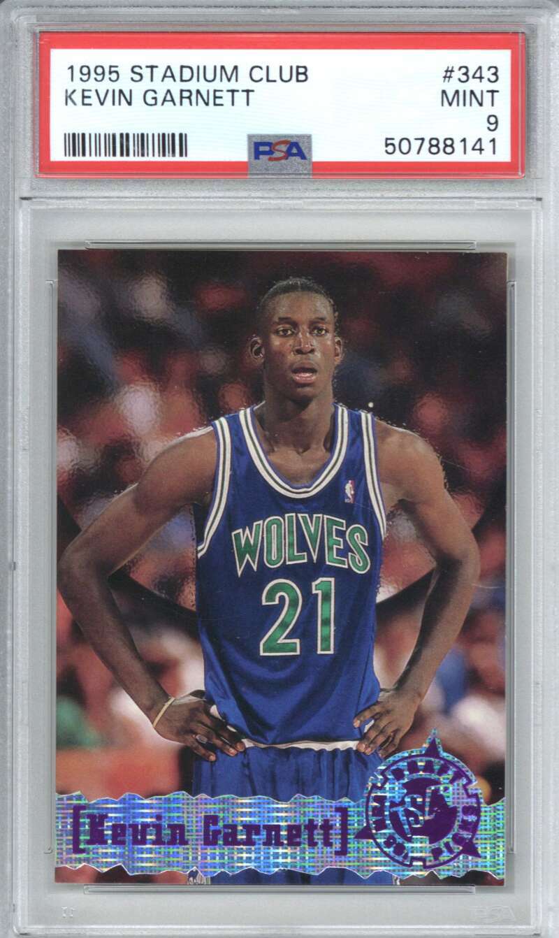 1995 Stadium Club 343 Kevin Garnett PSA 9