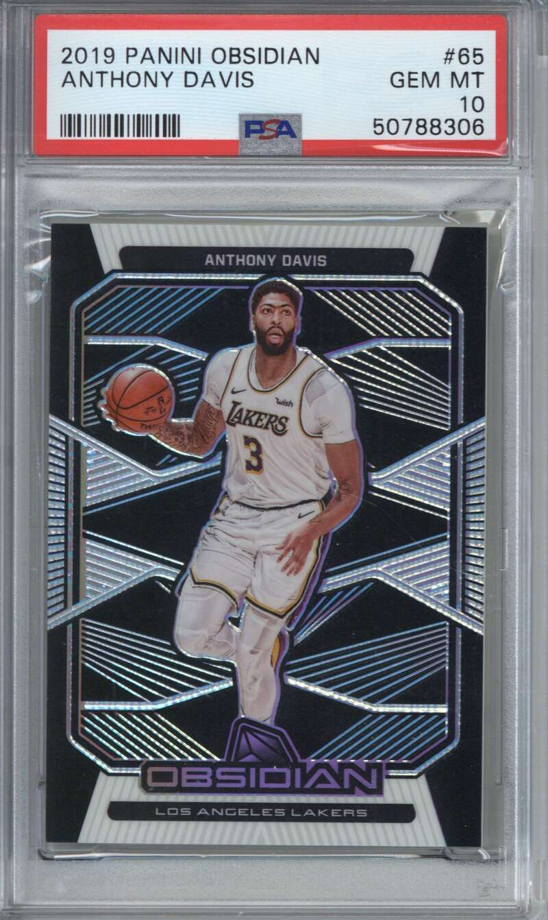 2019 Panini Obsidian 65 Anthony Davis PSA 10