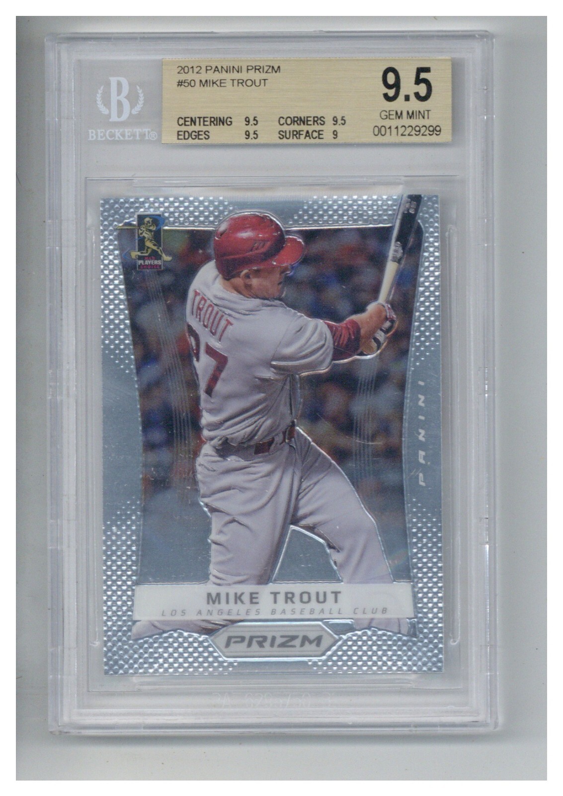 2012 Panini Prizm Mike Trout BGS 9.5