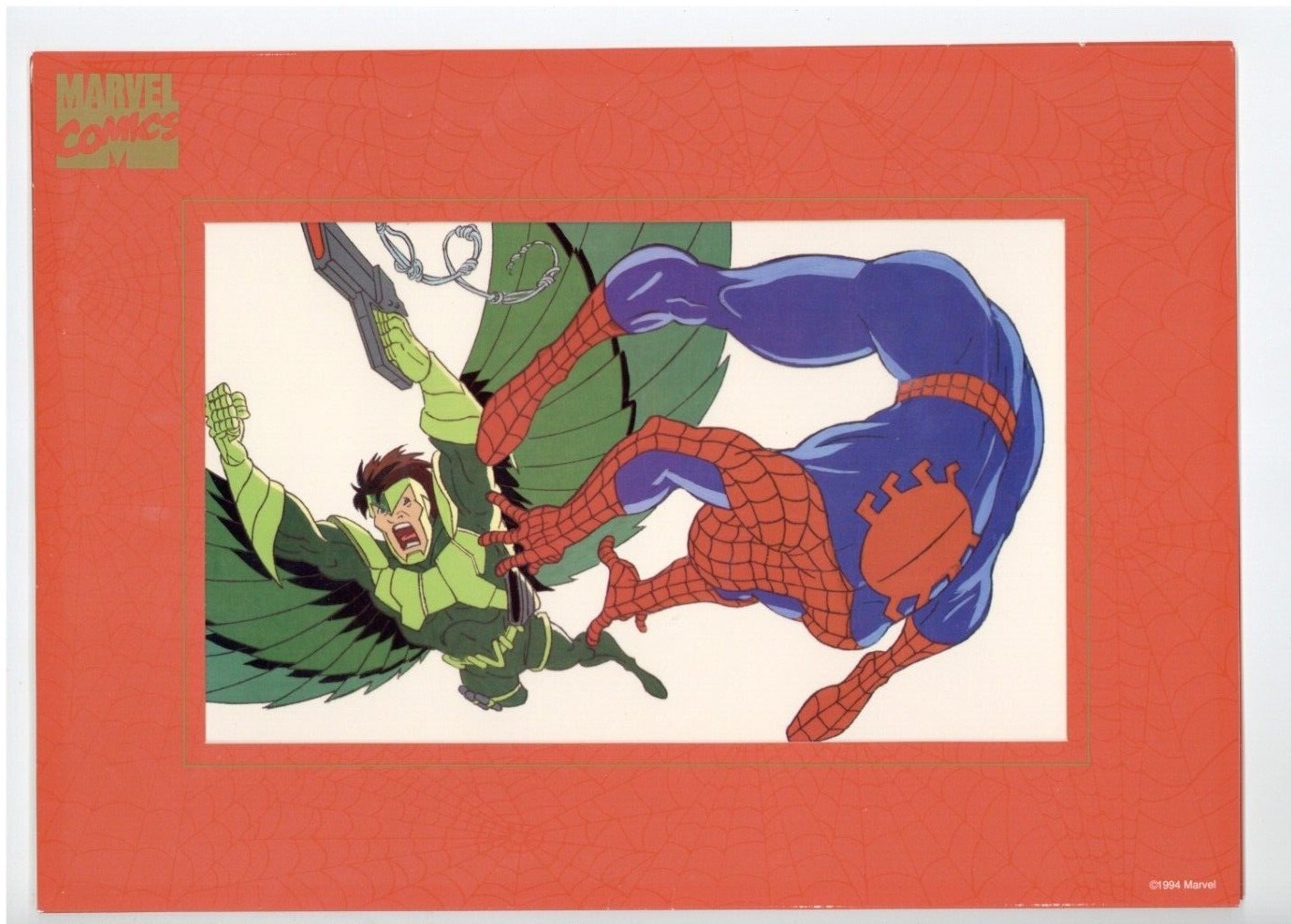 1994 SPIDER MAN MARVEL ANIMATED TV SERIES ORIGINAL ART CEL COLLECTIBLE MEMORABILIA