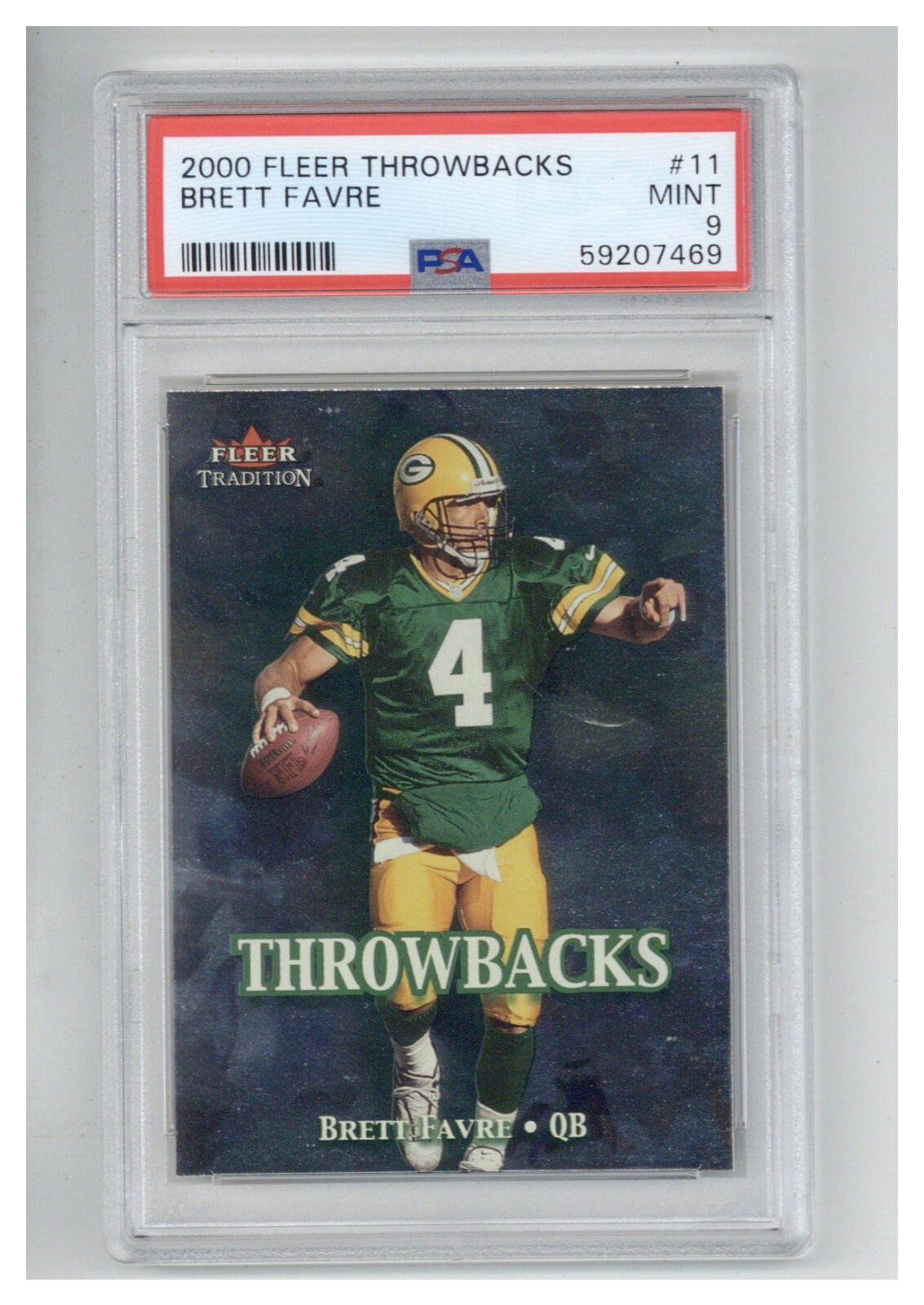 2000 Fleer Throwbacks 11 Brett Favre PSA 9