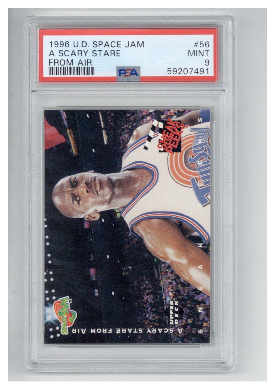 1996 Upper Deck Space Jam 56 A Scary Stare From Air PSA 9
