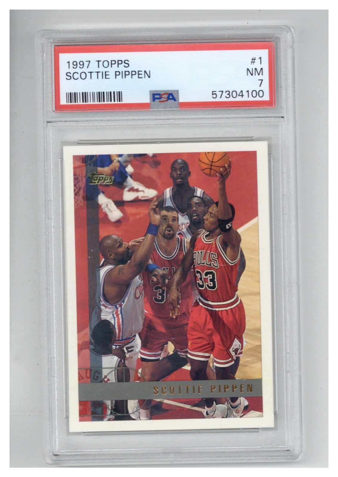 1998 Topps 1 Scottie Pippen PSA 7
