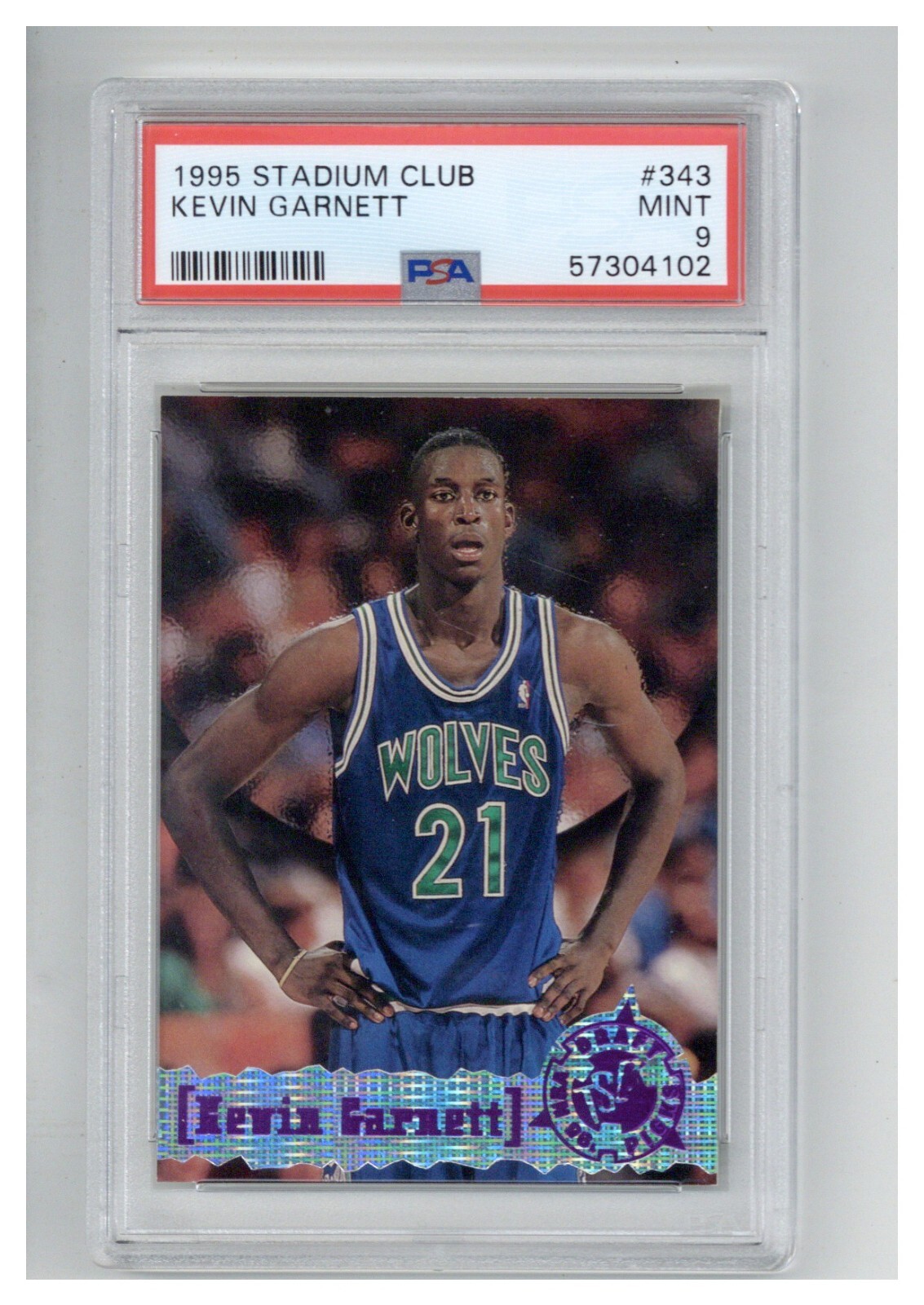 1995 Stadium Club Kevin Garnett PSA 9