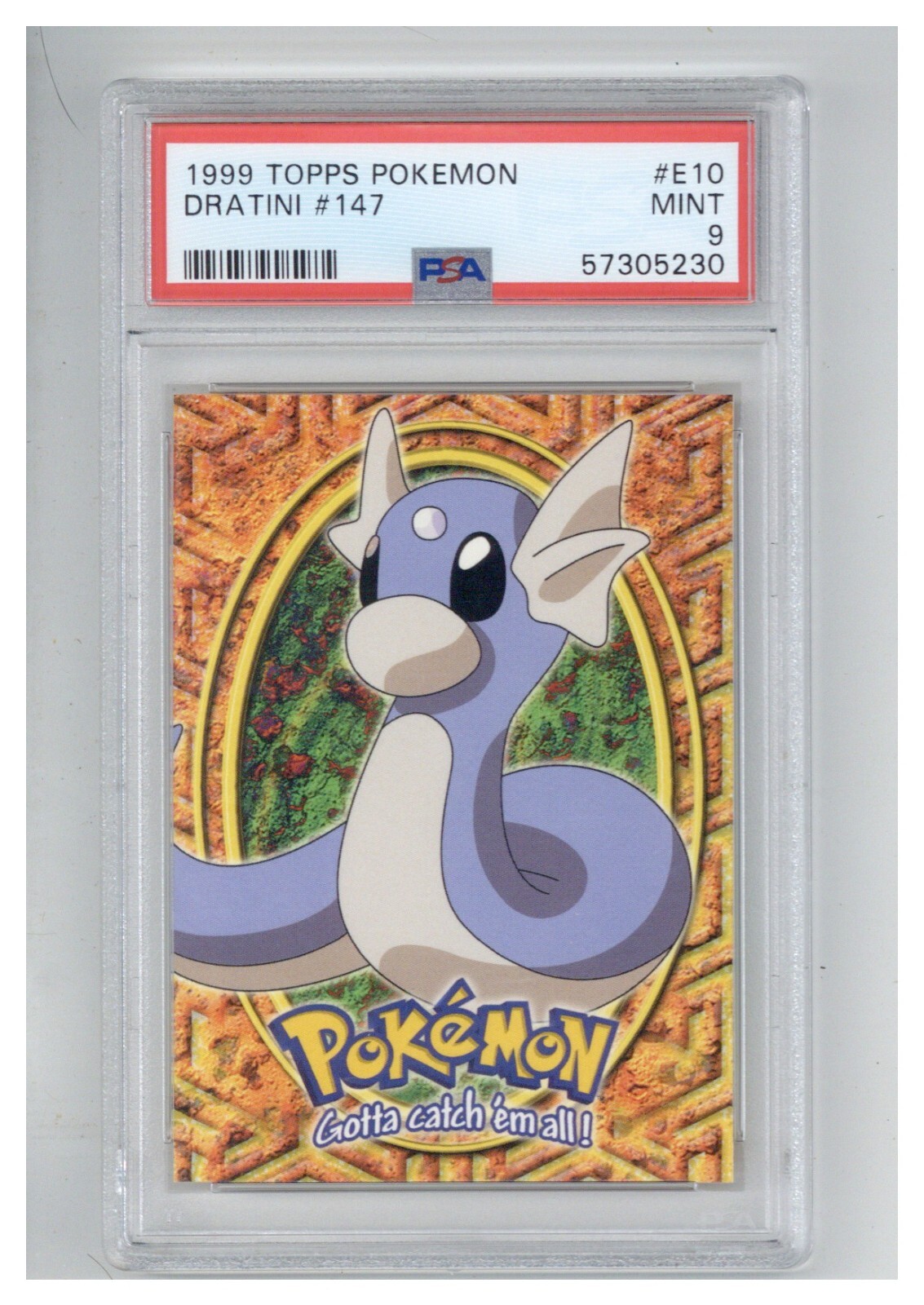 1999 Topps Pokemon the Movie Edt E10 Dratini #147 PSA 9