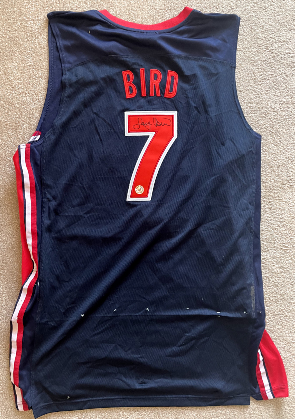 Larry Bird Signed Team USA Jersey Bird COA