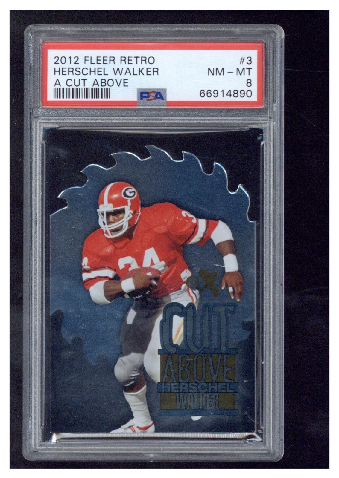 2012 Fleer Retro A Cut Above 3 Herschel Walker PSA 8