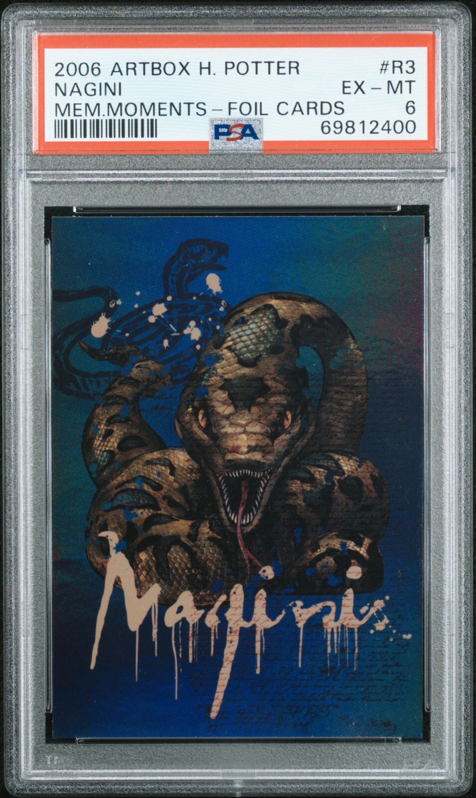 2006 ARTBOX HARRY POTTER MEMORABLE MOMENTS-FOIL CARDS R3 NAGINI PSA 6 COLLECTIBLE MEMORABILIA