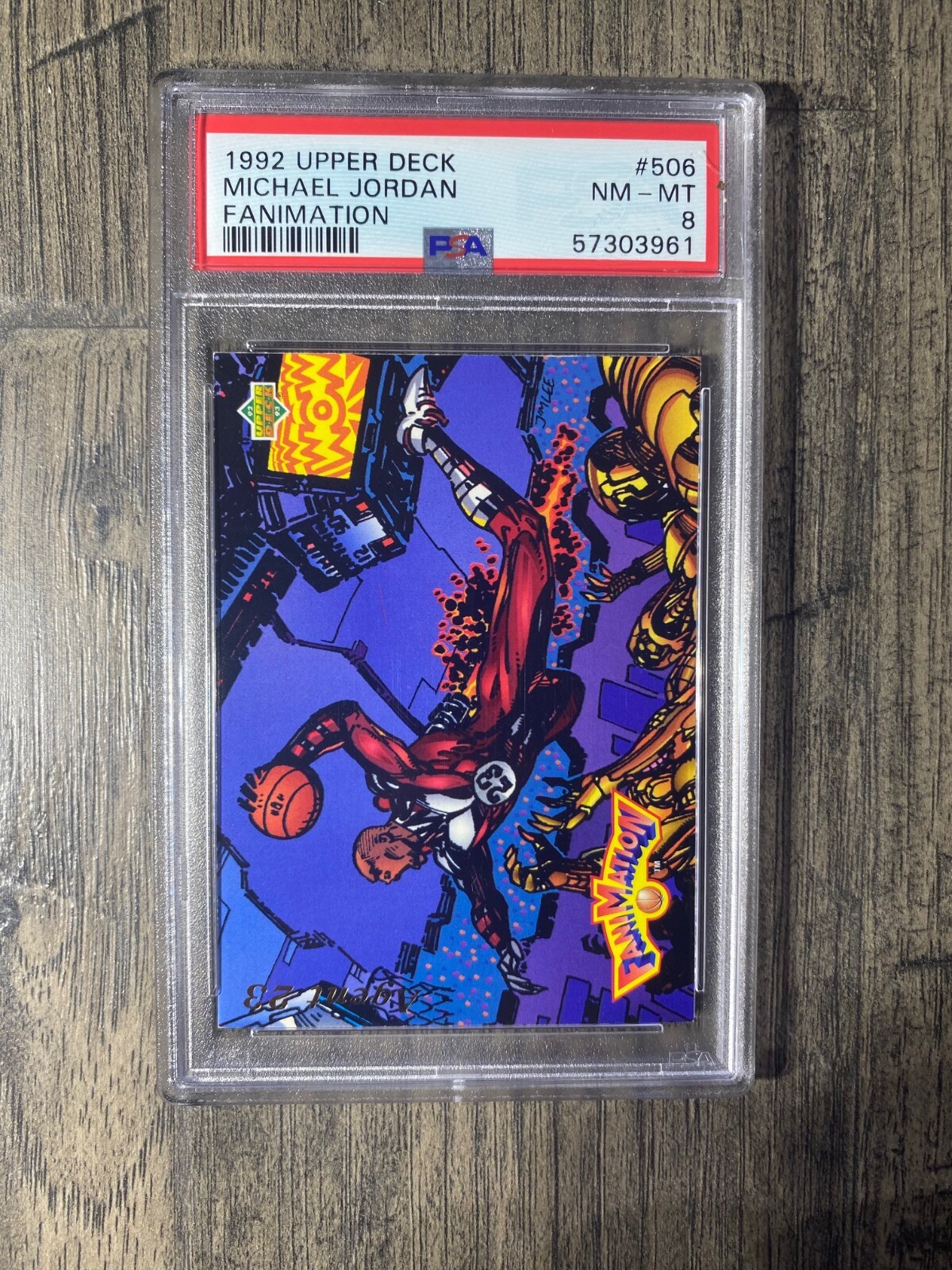 1992 Upper Deck Fanimation Michael Jordan PSA 8