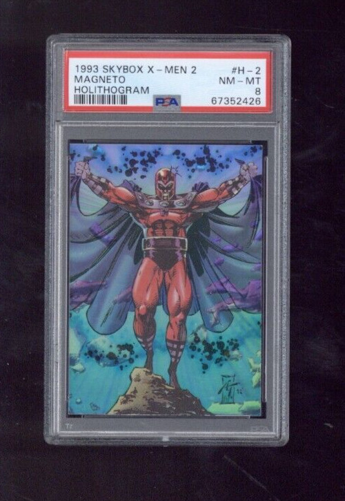 1993 Skybox X-Men 2 Holithogram H-2 Magneto PSA 8