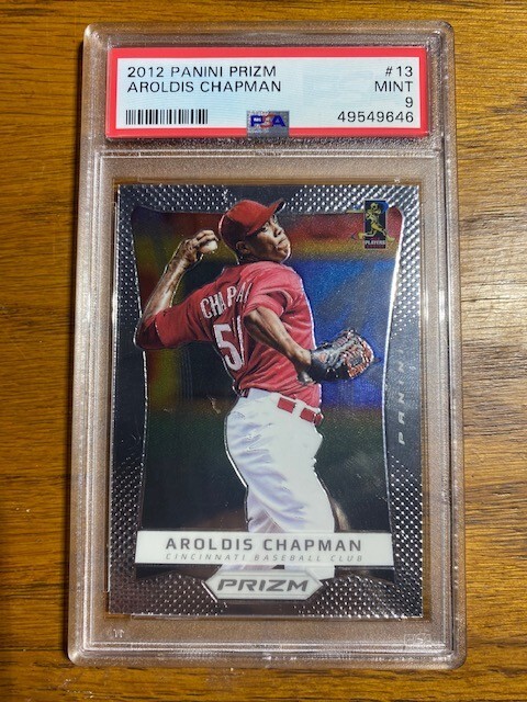 2012 Panini Prizm Aroldis Chapman PSA 9