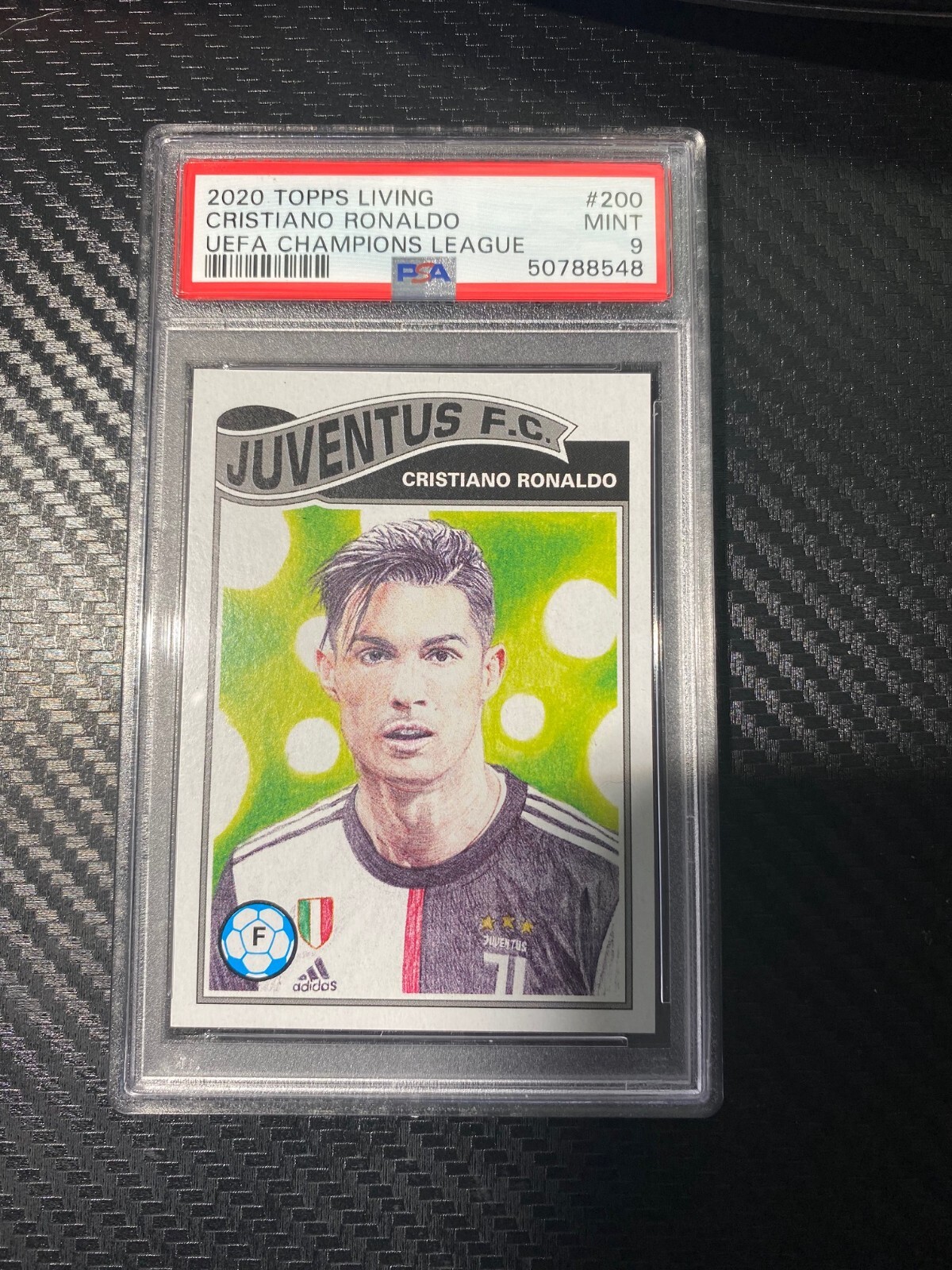 2020 Topps Living Cristiano Ronaldo UEFA Champions League PSA 9