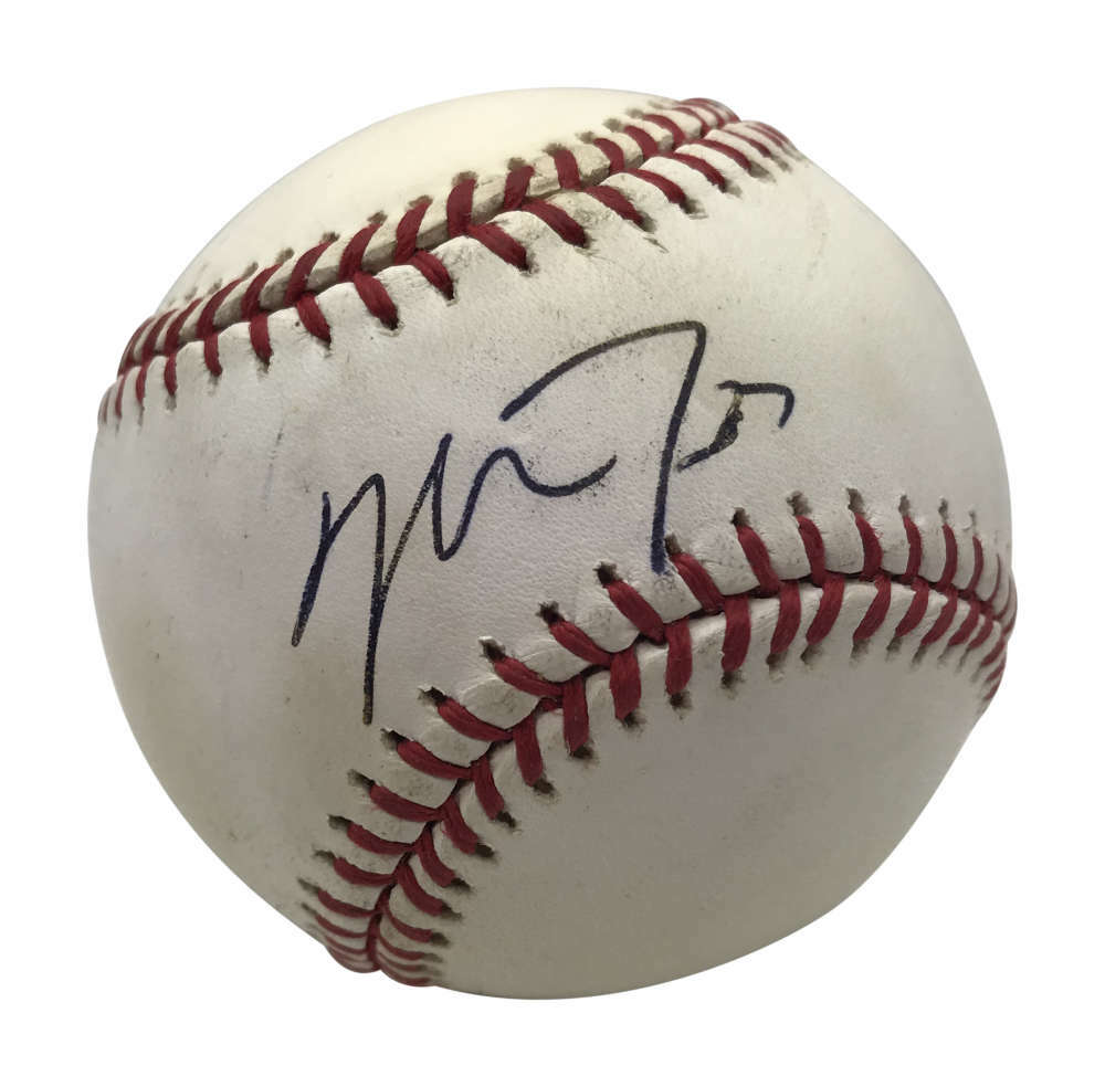 Mike Trout Signed Rookie Era Game Used OML Baseball JSA