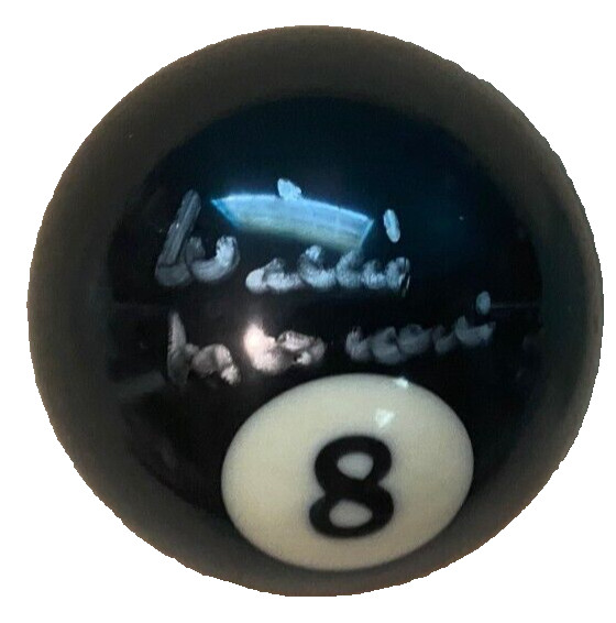 Willie Mosconi Signed 8 Ball JSA