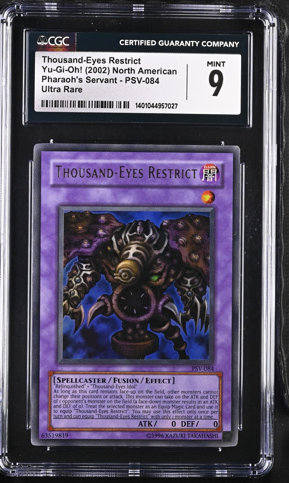2002 Yu-Gi-Oh! PSV-084 Ultra Rare Thousand-Eyes Restrict CGC 9