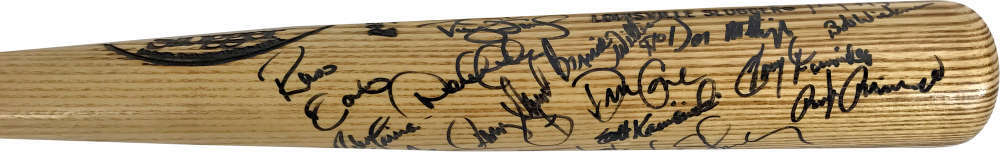 1995 Yankees Team Signed Autographed Baseball Bat Jeter Rookie Mattingly JSA