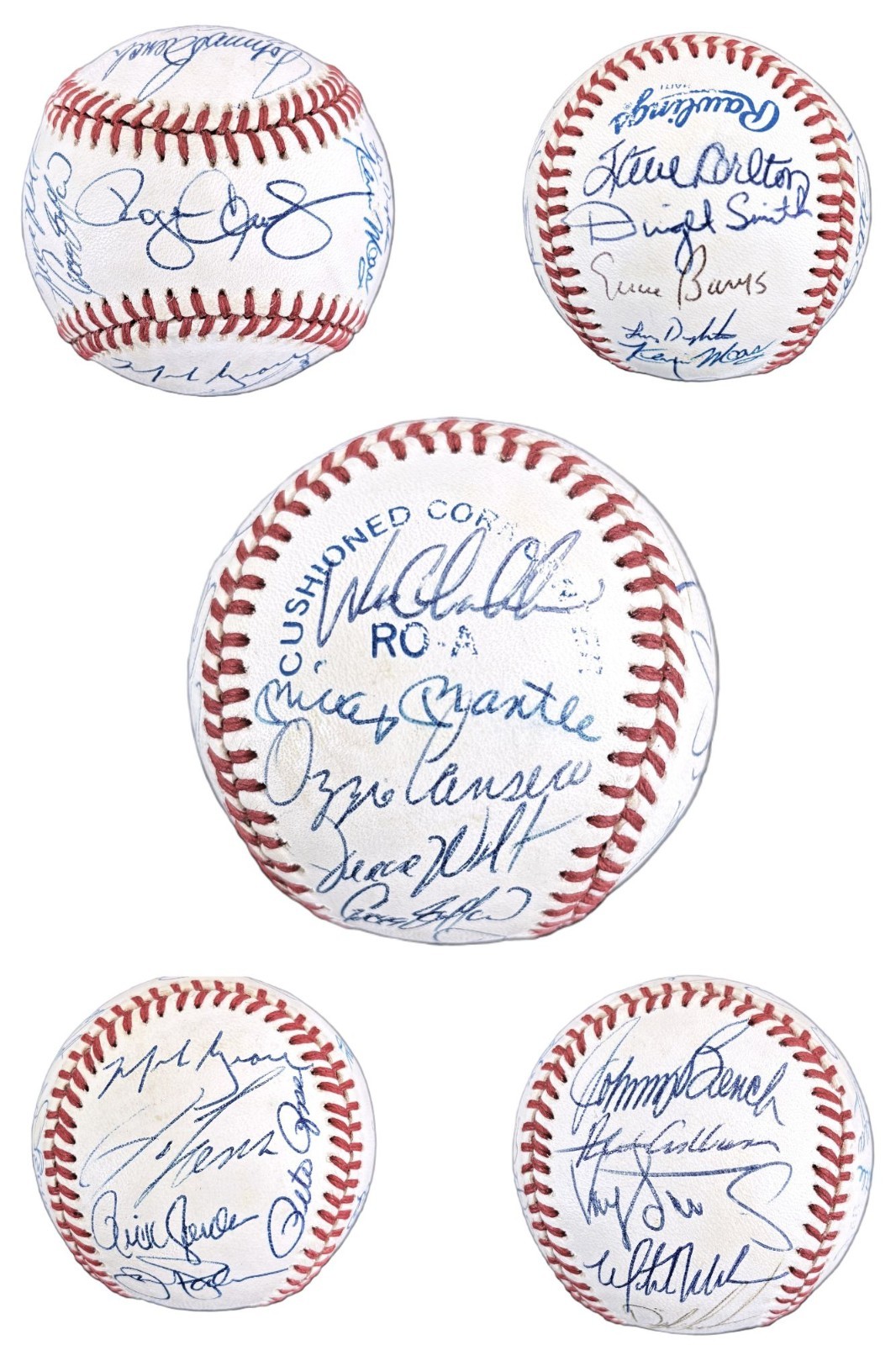 Mickey Mantle Rose Banks Bench Clemens Signed OAL Baseball Beckett BAS LOA