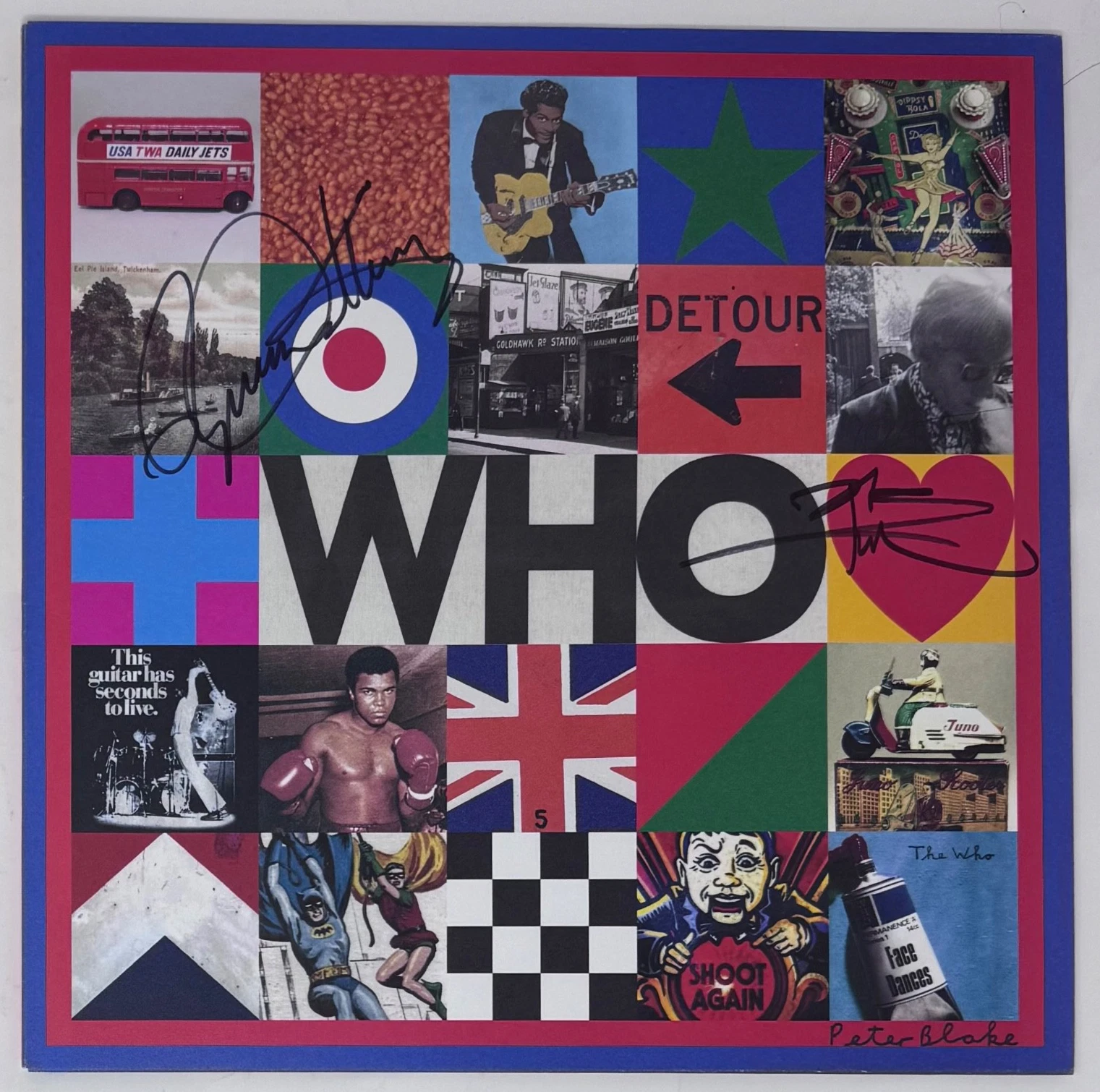Roger Daltrey Pete Townshend THE WHO Signed Autograph Detour Vinyl Album BAS COA