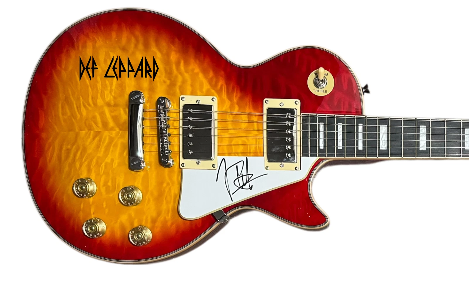 Joe Elliott Def Leppard Signed Autograph Electric Guitar Lead Singer Beckett COA