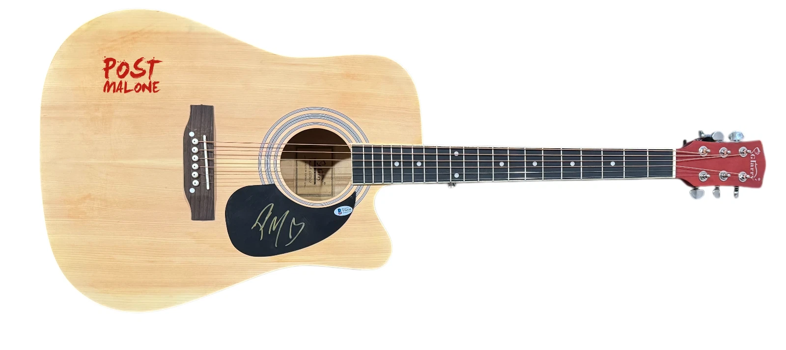 Post Malone Signed Autograph Full Size Acoustic Guitar Austin Post Beckett COA
