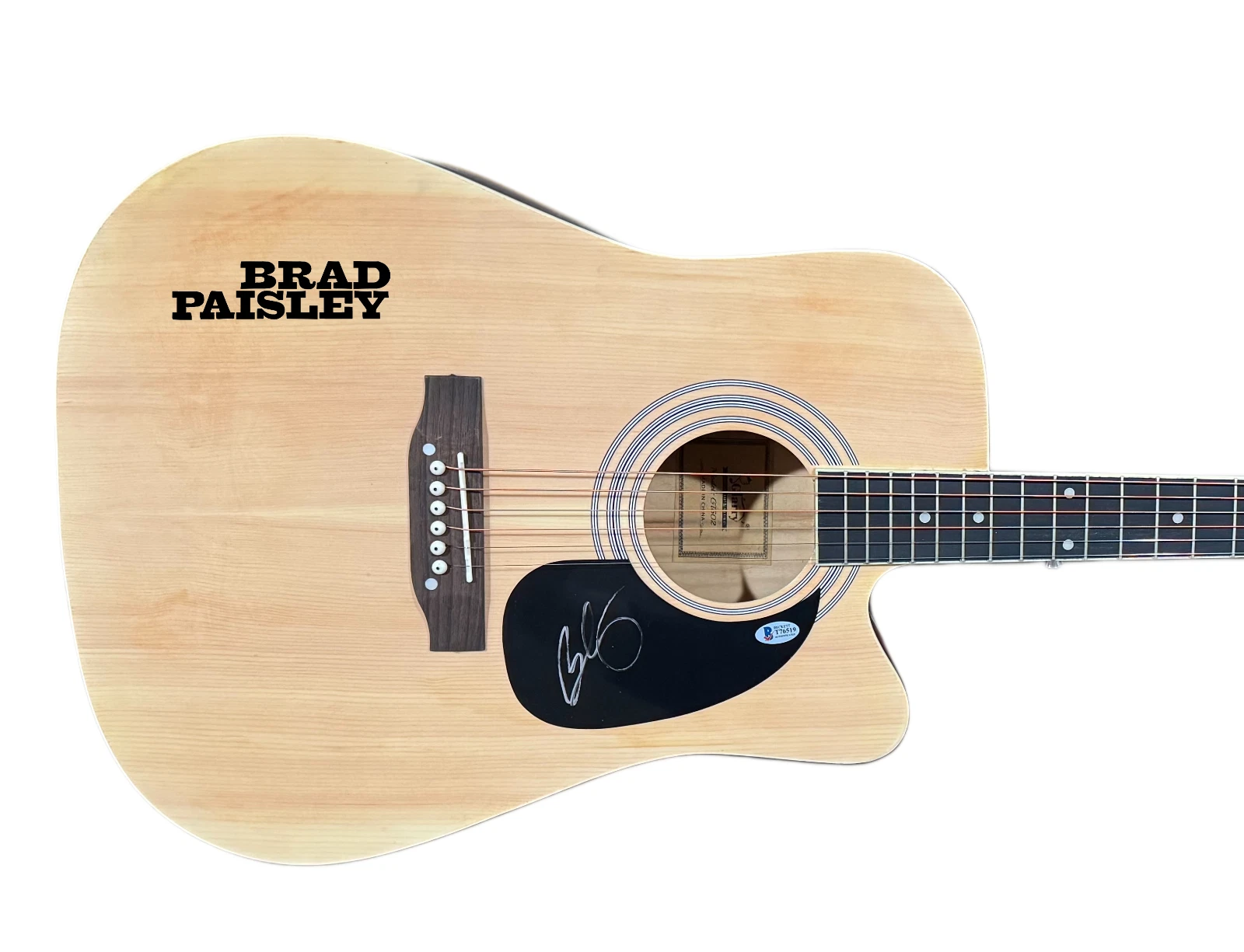 Brad Paisley Signed Acoustic Guitar Full Size Autograph Country Star Beckett COA