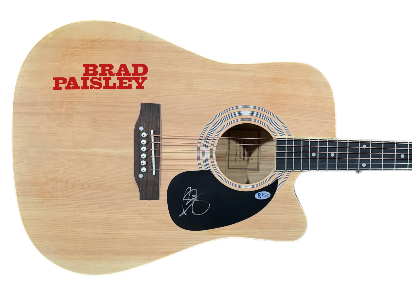 Brad Paisley Signed Acoustic Guitar Full Size Autograph Country Star Beckett COA