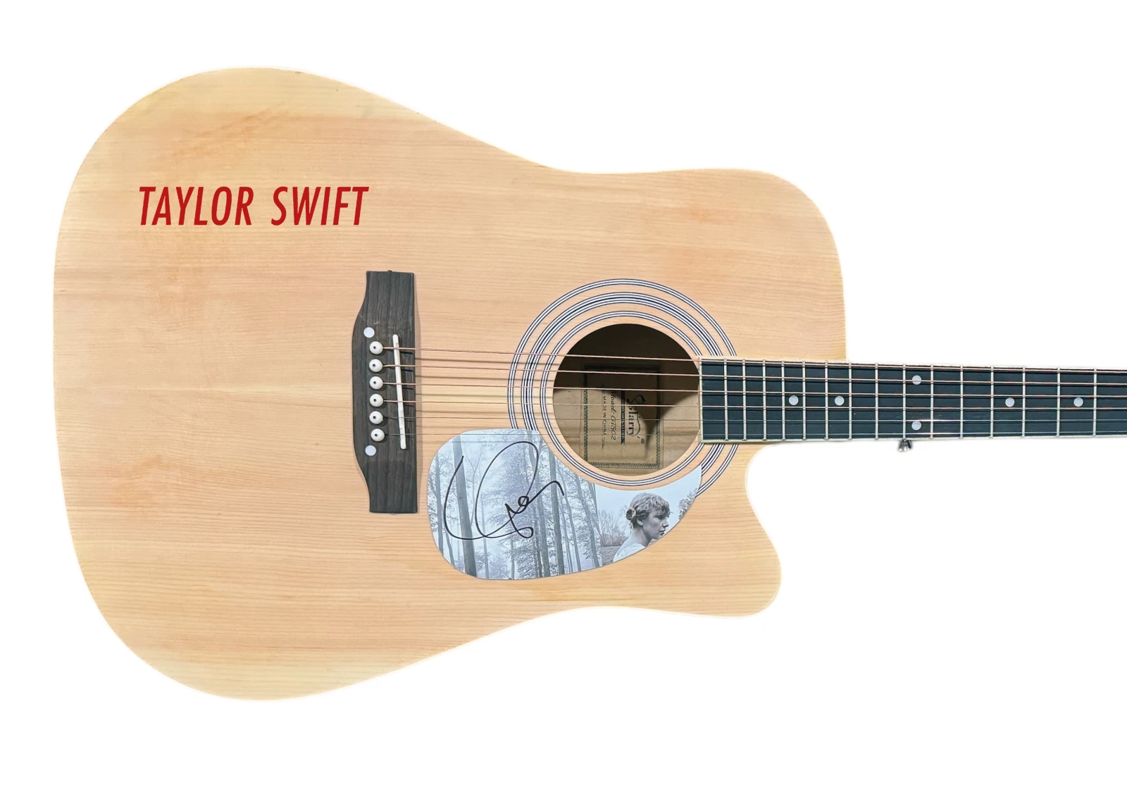 Taylor Swift Signed Autograph Full Size Acoustic Guitar Folklore 1989 TTPD ACOA