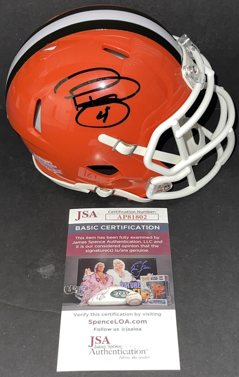 Phil Dawson Signed Autographed Cleveland Browns Mini Helmet JSA COA