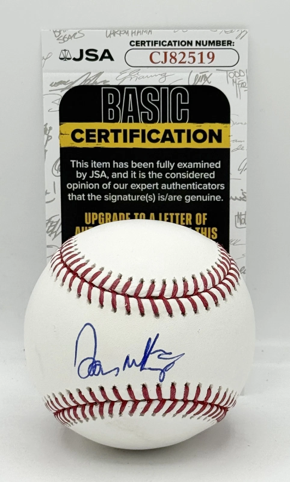Don Mattingly New York Yankees signed Official MLB Baseball Ball #2 JSA