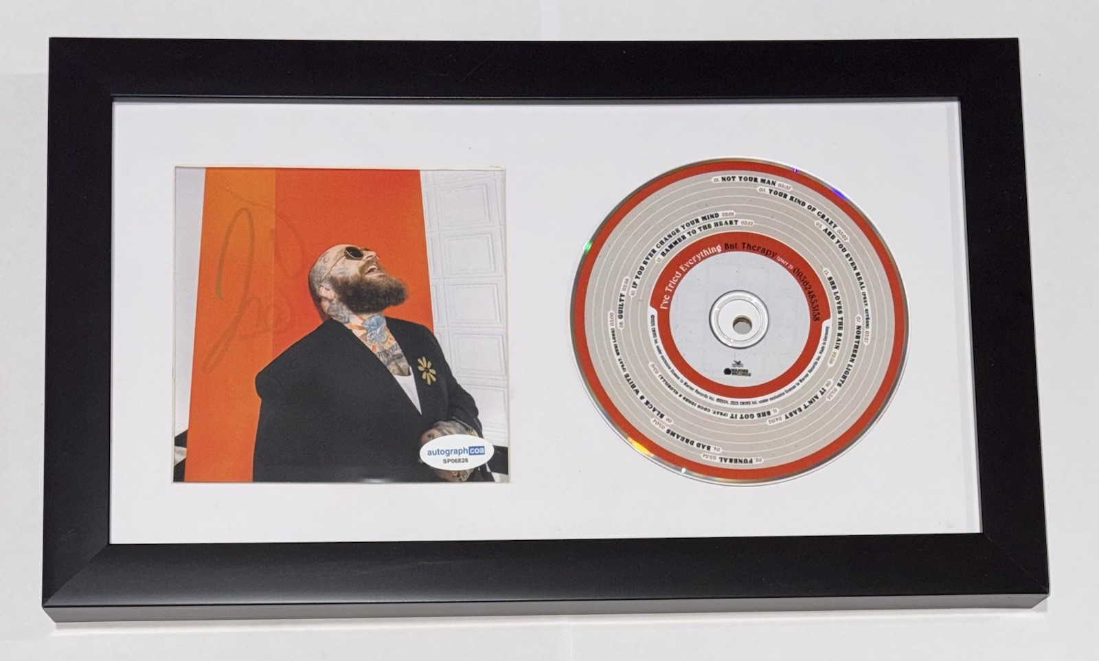 Teddy Swims Signed Autograph I've Tried Everything But Therapy P2 CD Framed ACOA