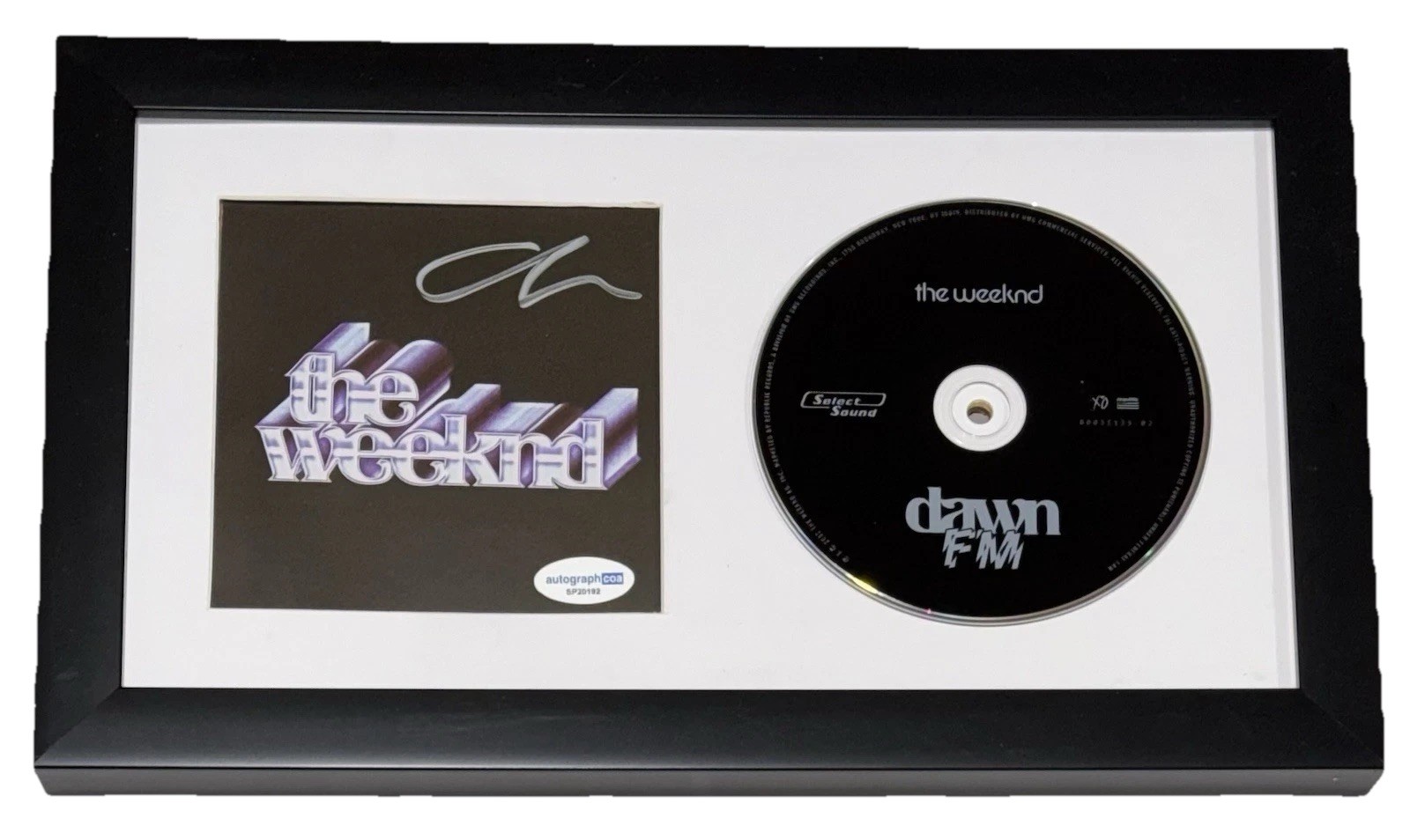 The Weeknd Dawn FM Signed Autograph CD Framed Display Abel Tesfaye ACOA COA