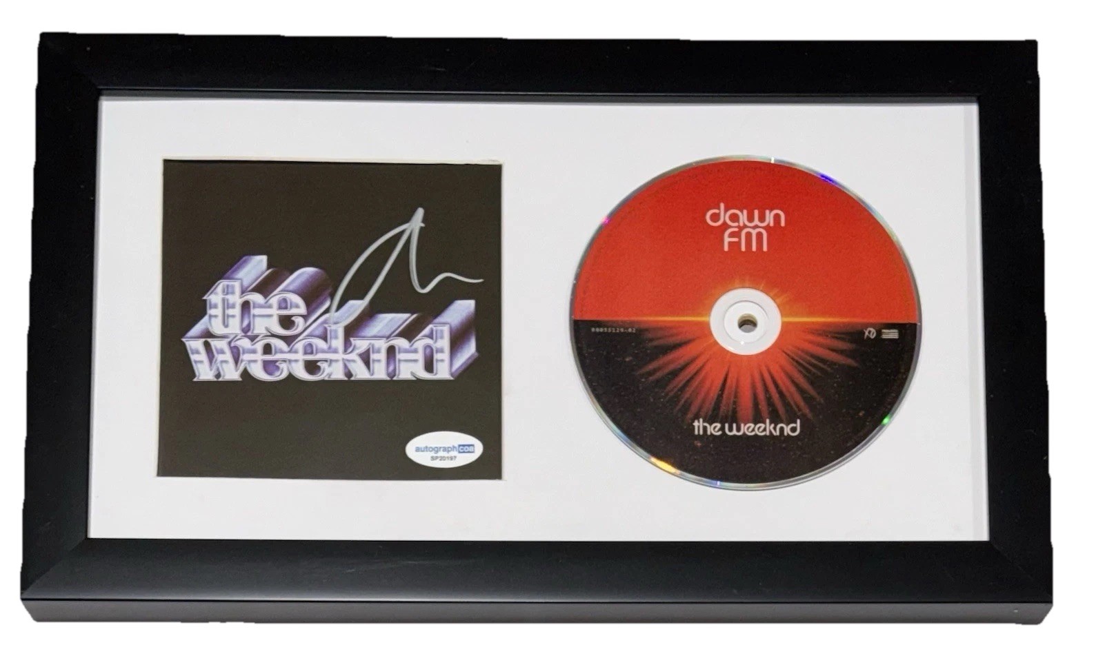 The Weeknd Dawn FM Signed Autograph CD Framed Display Abel Tesfaye ACOA COA