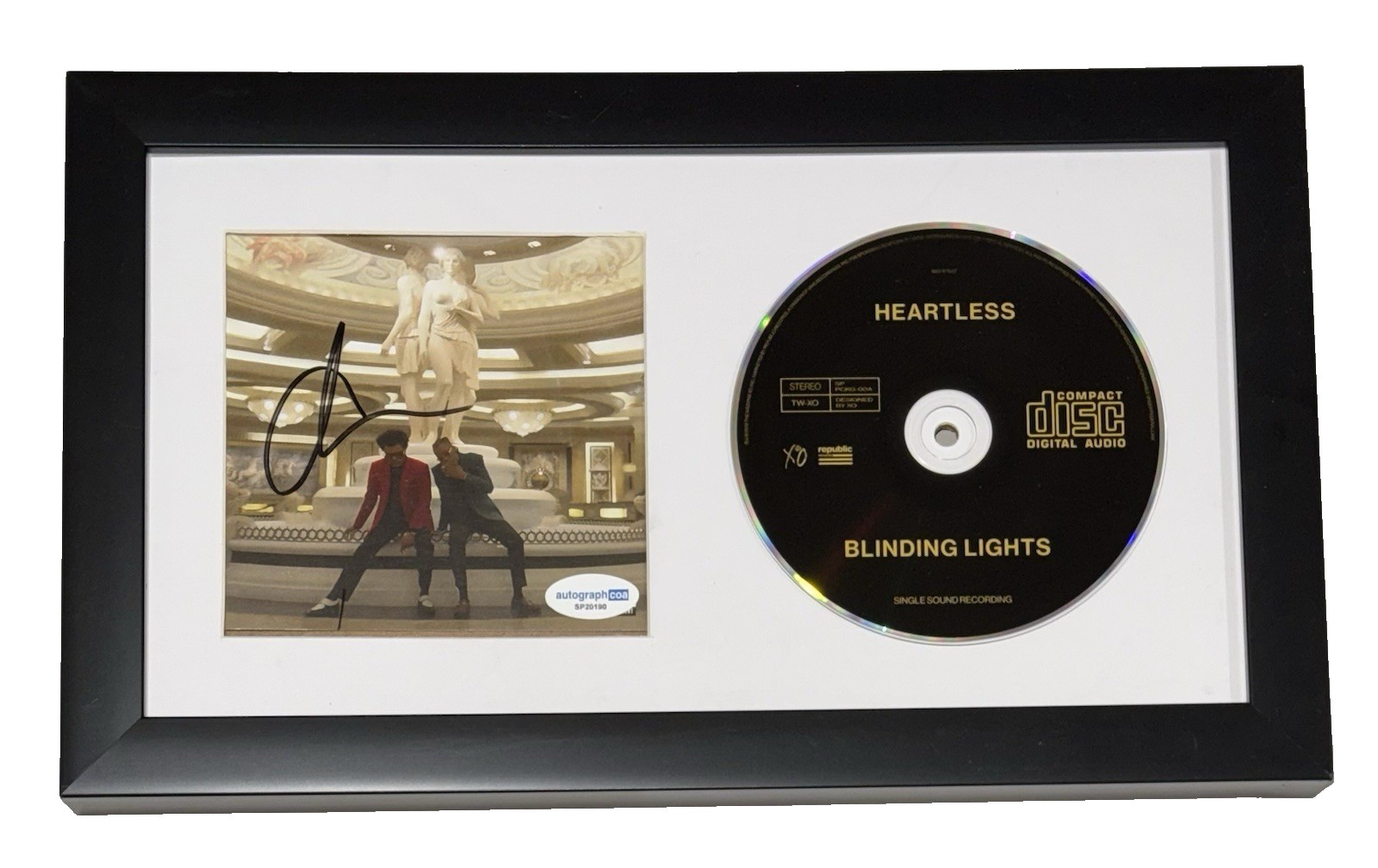 The Weeknd Signed After Hours Framed CD Heartless Blinding Lights Abel ACOA COA
