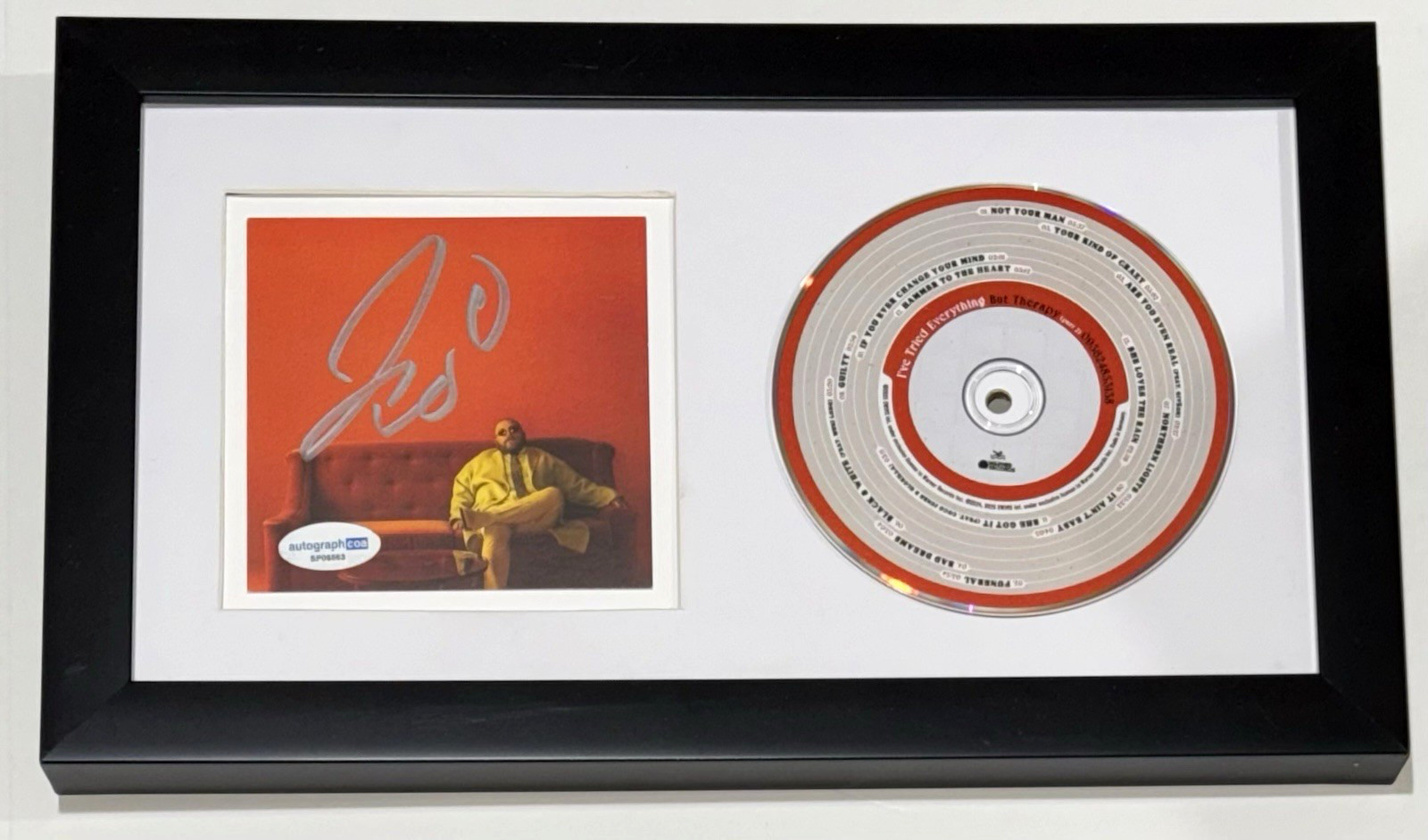 Teddy Swims Signed Framed CD I've Tried Everything But Therapy Part 2 ACOA COA