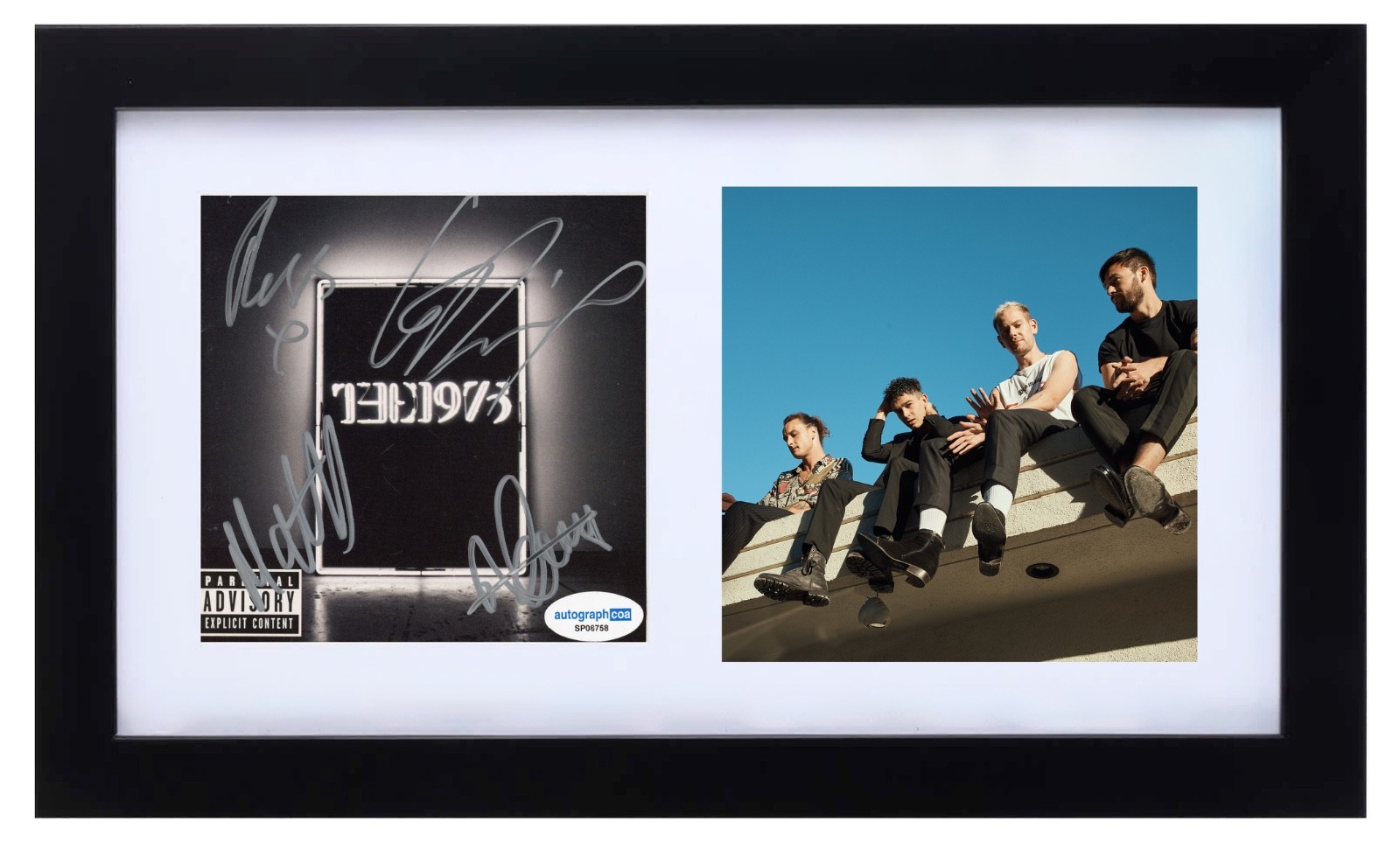 THE 1975 Signed Autograph Self Titled Debut Album CD Framed Matty Healy x4 ACOA