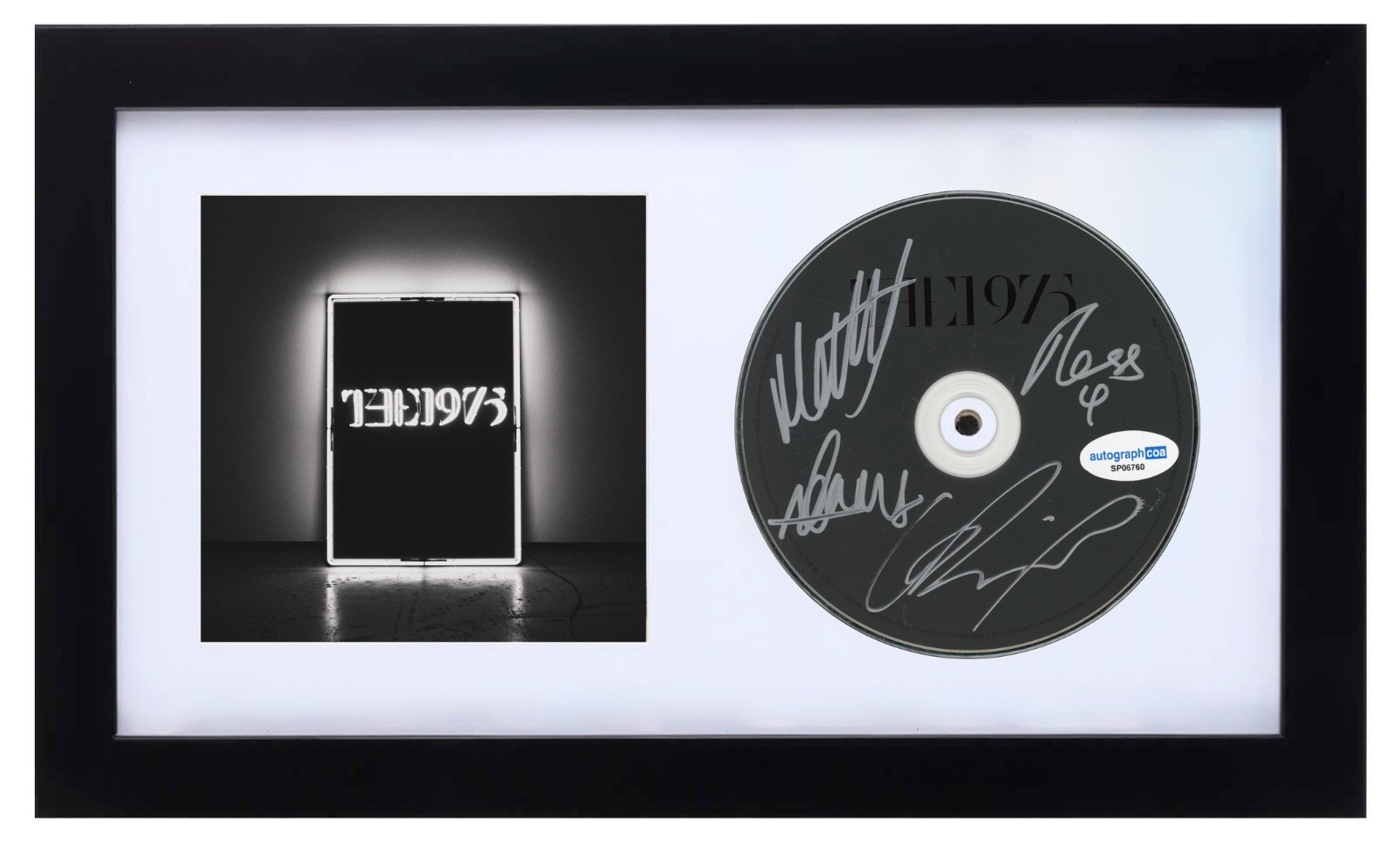 THE 1975 Signed Autograph Self Titled CD Framed Matty Full Band Debut Album ACOA