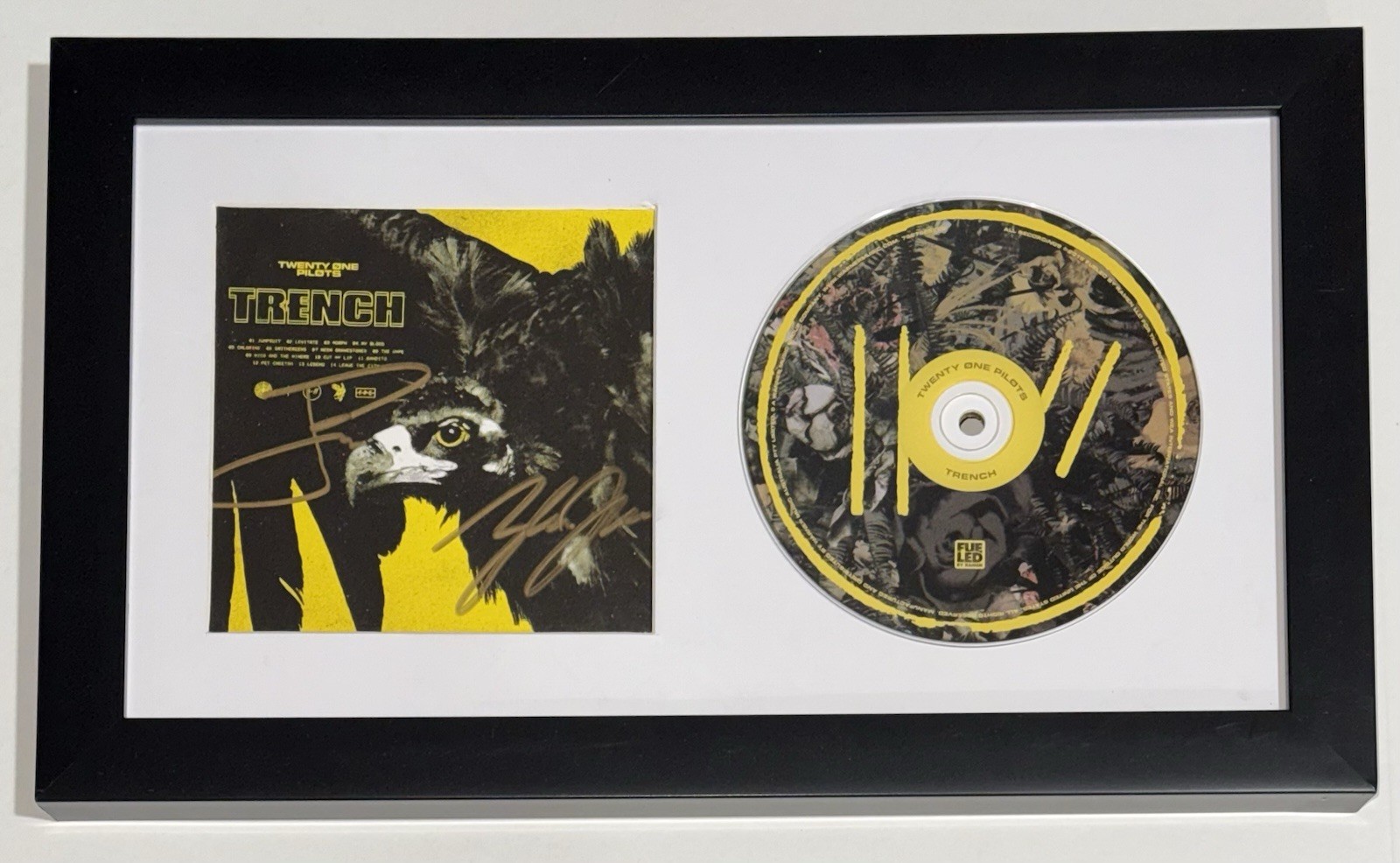 Twenty One Pilots Signed Autograph Trench CD Framed Josh Dun Tyler Joseph COA