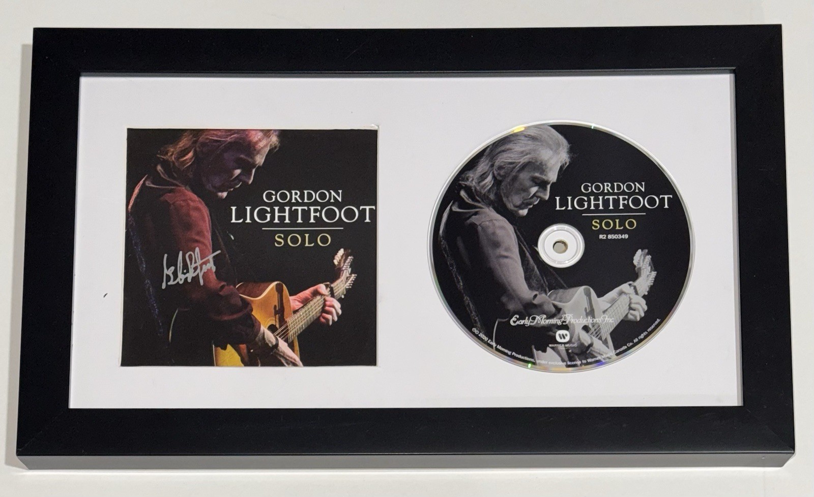 Gordon Lightfoot Signed Autograph Solo CD Framed Matted Display Beckett COA