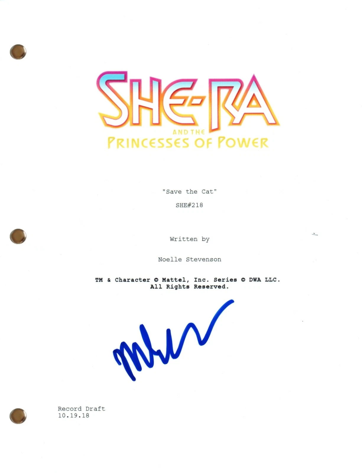 Marcus Scribner Signed 