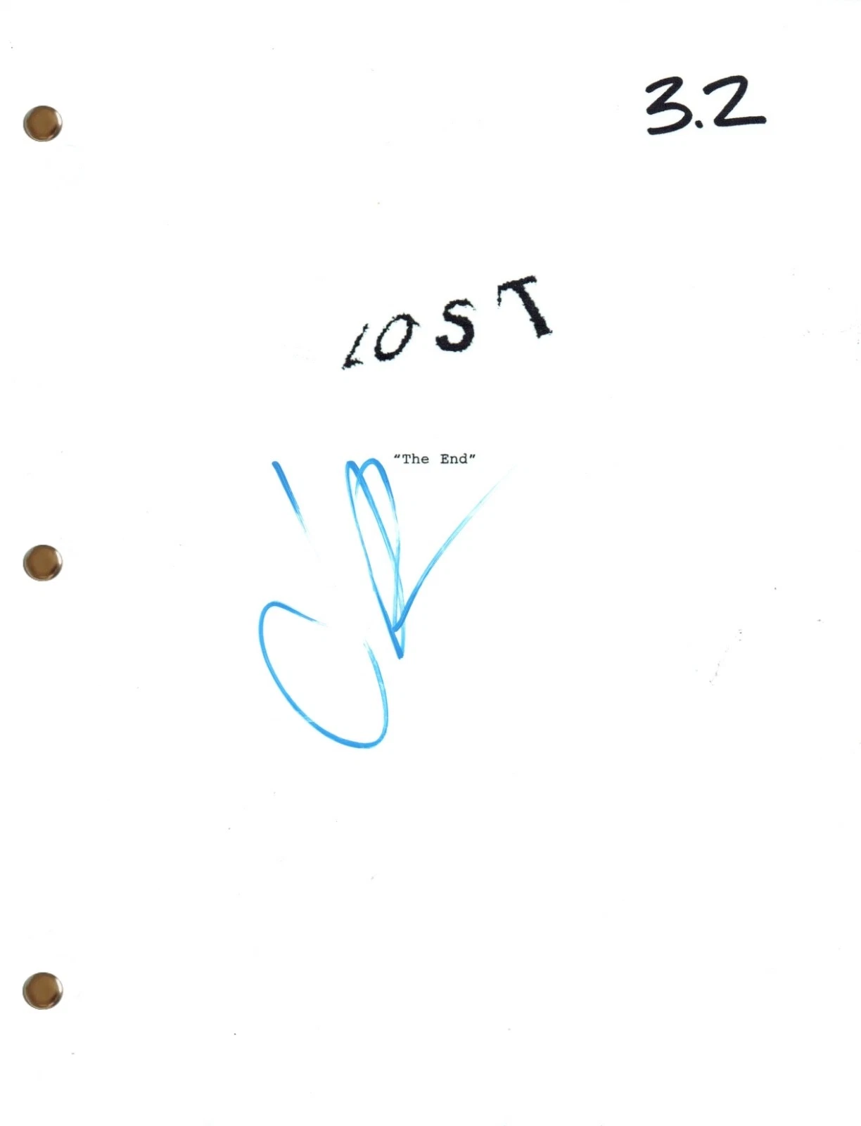J.J. Abrams LOST Signed Autograph 'The End' Episode Script Full Screenplay COA