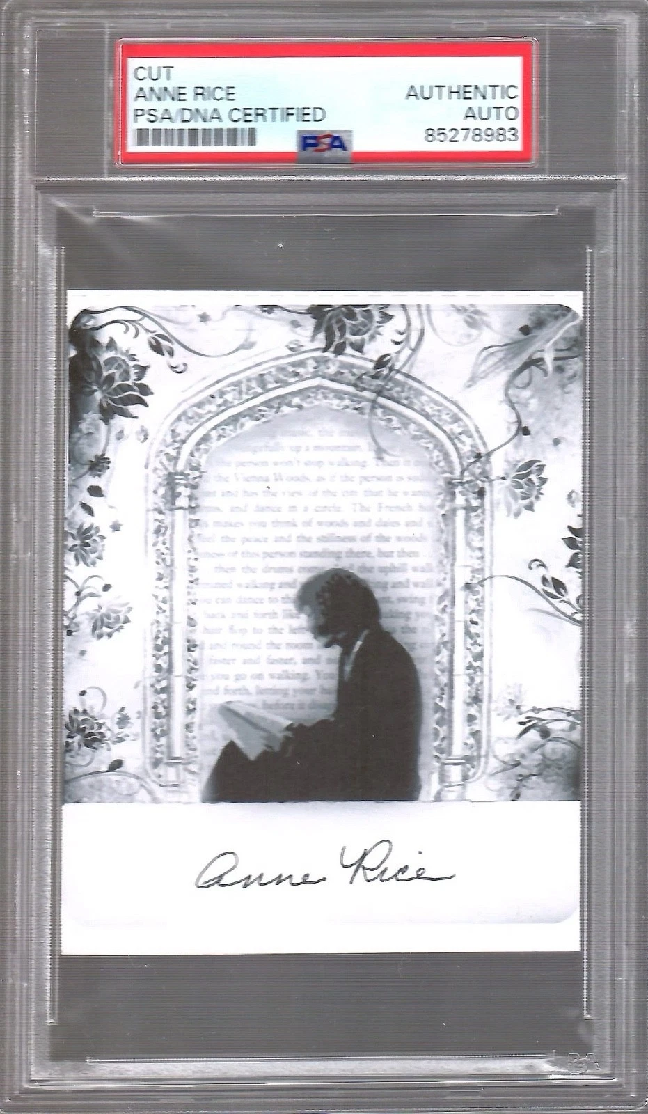 ANNE RICE HAND SIGNED BOOKPLATE    INTERVIEW WITH VAMPIRE    RARE    PSA SLABBED