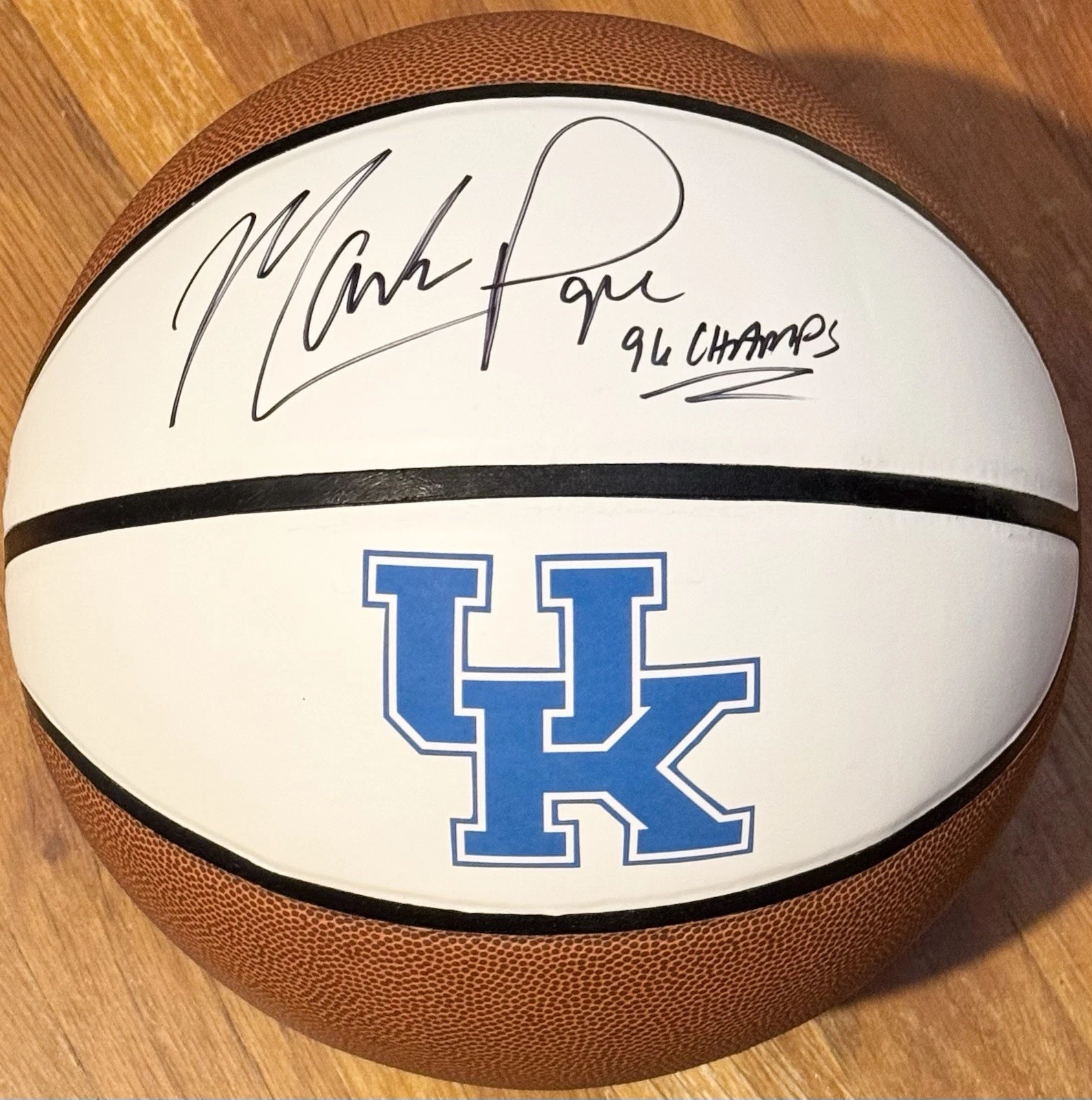 Mark Pope Signed Autographed Kentucky Wildcats Logo Basketball PSA/DNA COA