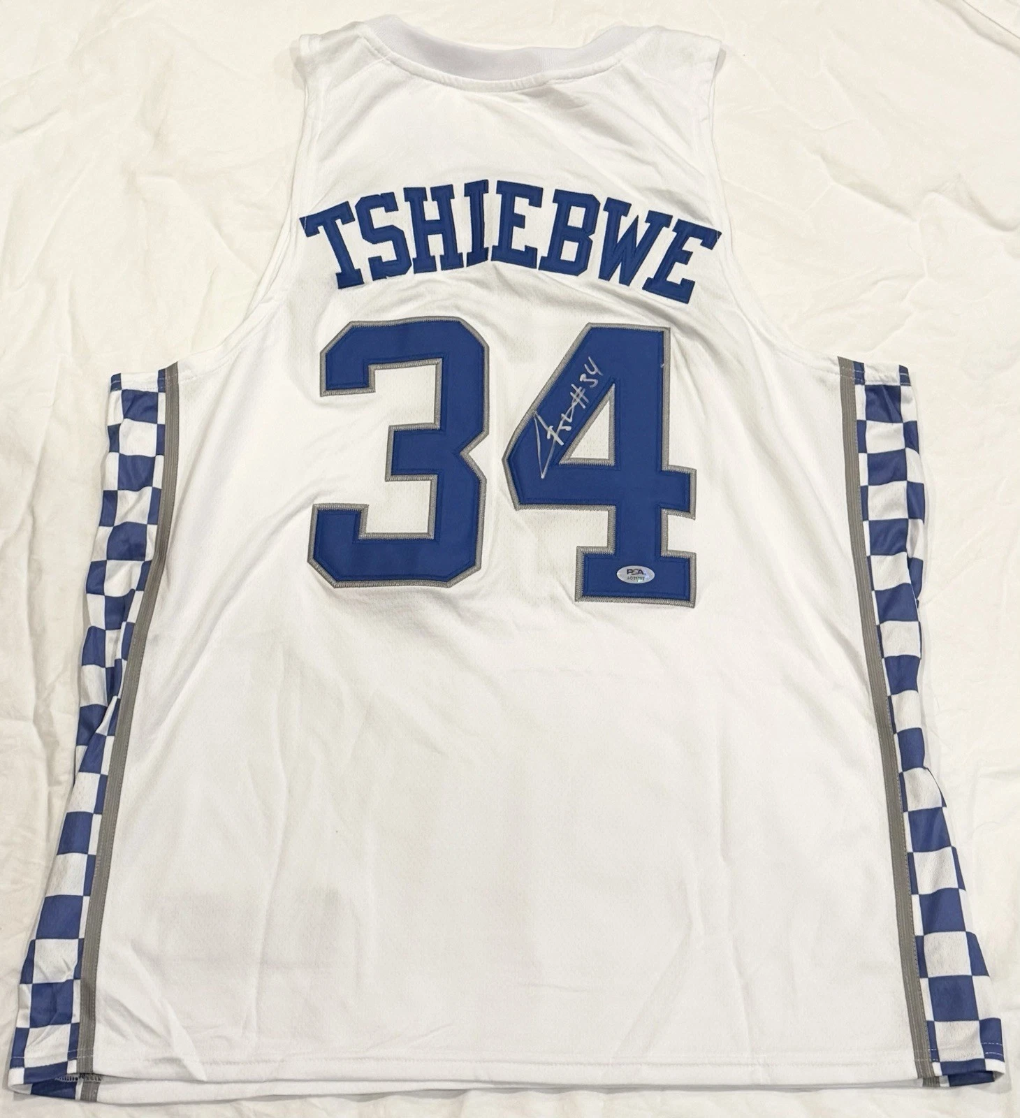 Oscar Tshiebwe Signed Autographed Kentucky Wildcats Jersey PSA/DNA COA