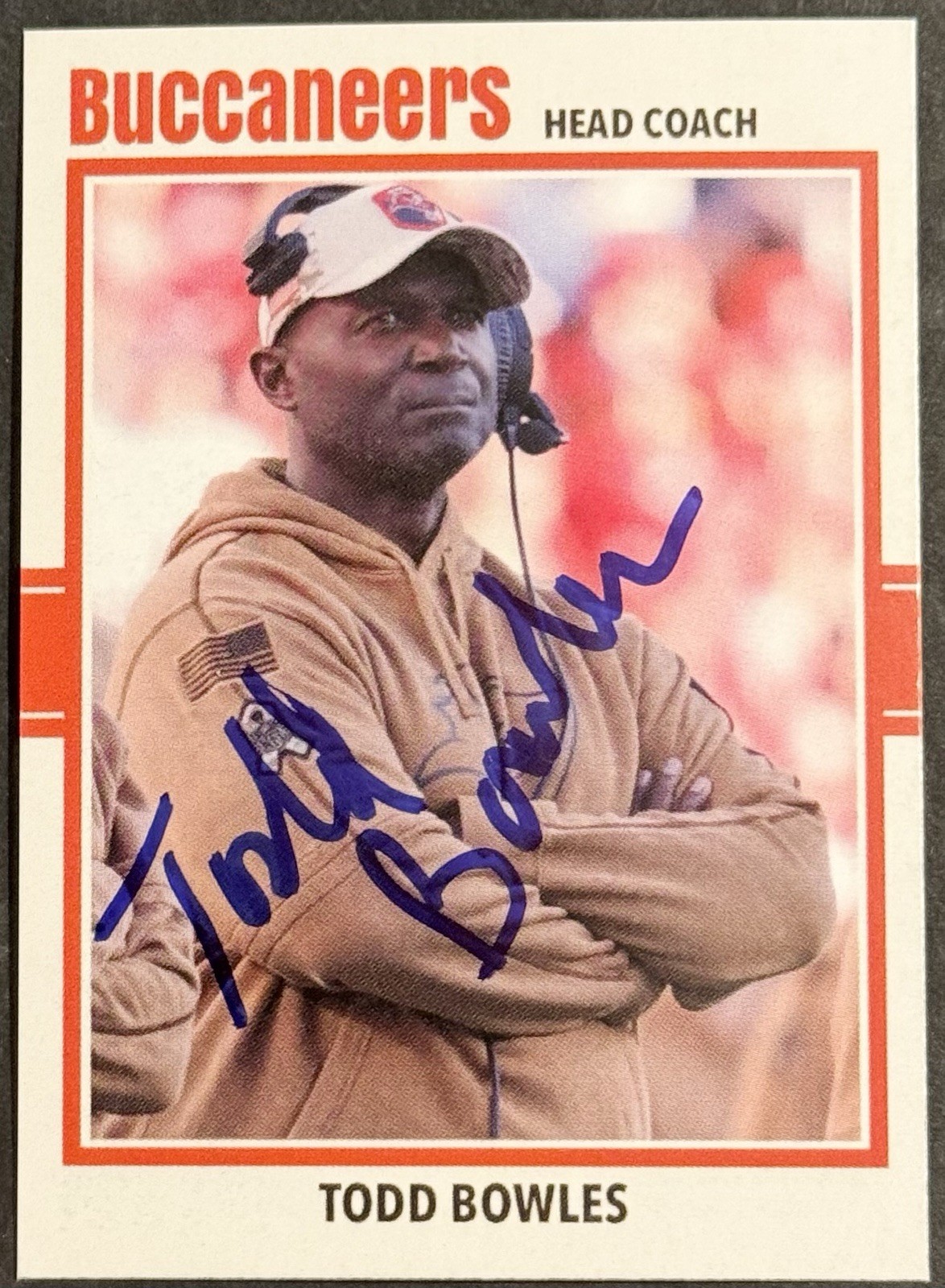 TODD BOWLES SIGNED AUTOGRAPHED CUSTOM TAMPA BAY BUCCANEERS CARD BAS BECKETT COLLECTIBLE MEMORABILIA