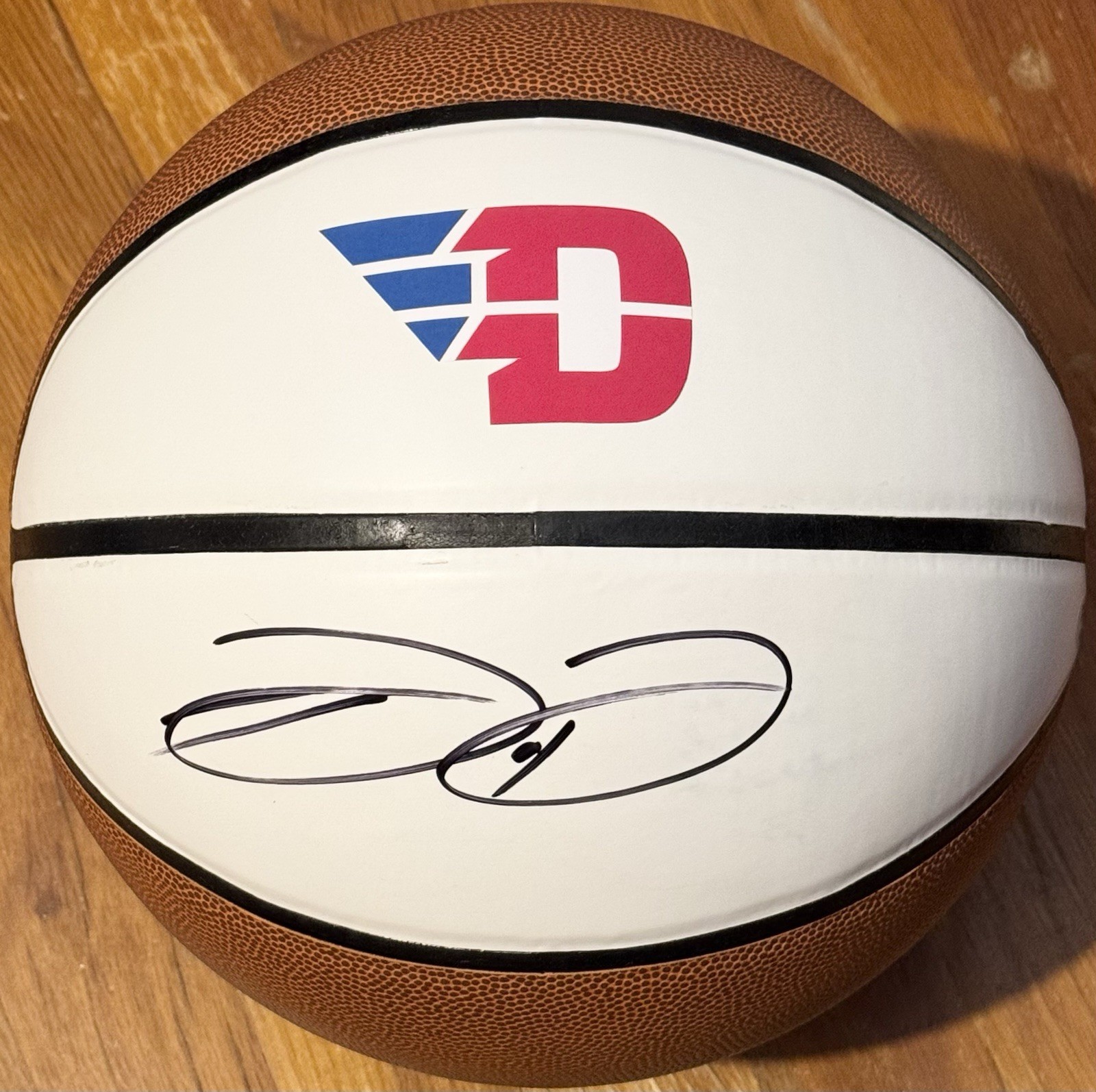 Daron Holmes Signed Autographed Dayton Flyers Logo Basketball PSA/DNA COA