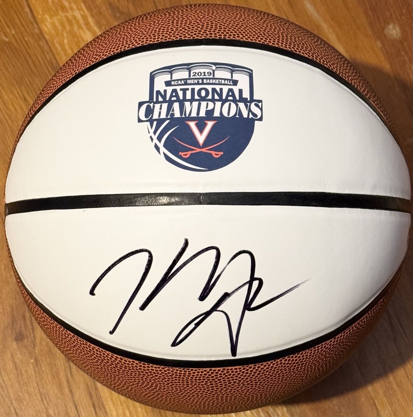 Kyle Guy Signed Autographed Virginia Cavaliers 2019 Championship Logo Ball PSA