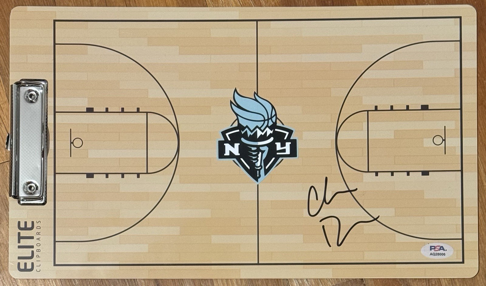 Chris Demarco Signed Autographed New York Liberty Coaches Clipboard PSA/DNA COA