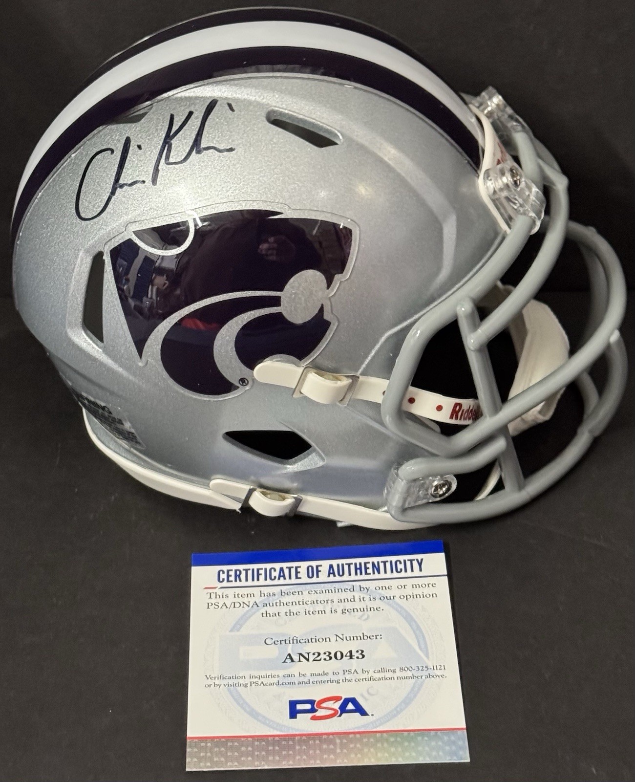 Chris Klieman Signed Autographed Kansas State Wildcats Mini Helmet PSA/DNA